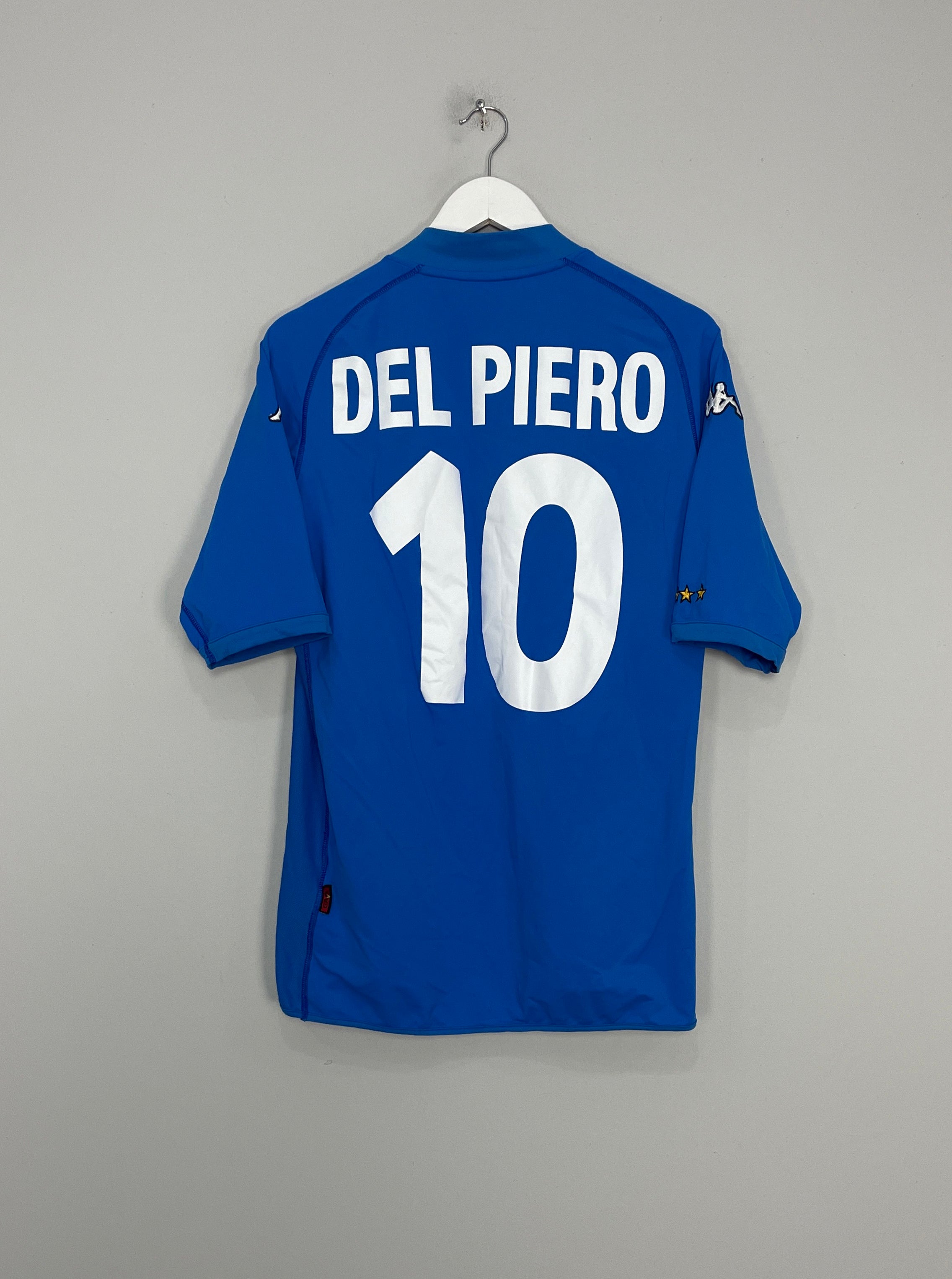 Shop 2002 ITALY DEL PIERO #10 HOME SHIRT (XXL) KAPPA, classic football shirts, vintage football shirts & retro soccer jerseys at Cult Kits