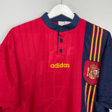 Shop 1996/98 SPAIN HOME SHIRT (M) ADIDAS, classic football shirts, vintage football shirts & retro soccer jerseys at Cult Kits