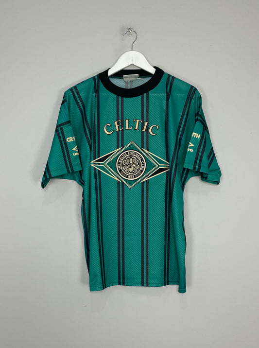 Celtic FC Football Umbro Vintage Henrik Larsson Home Hoops Jersey Kit Shirt  L