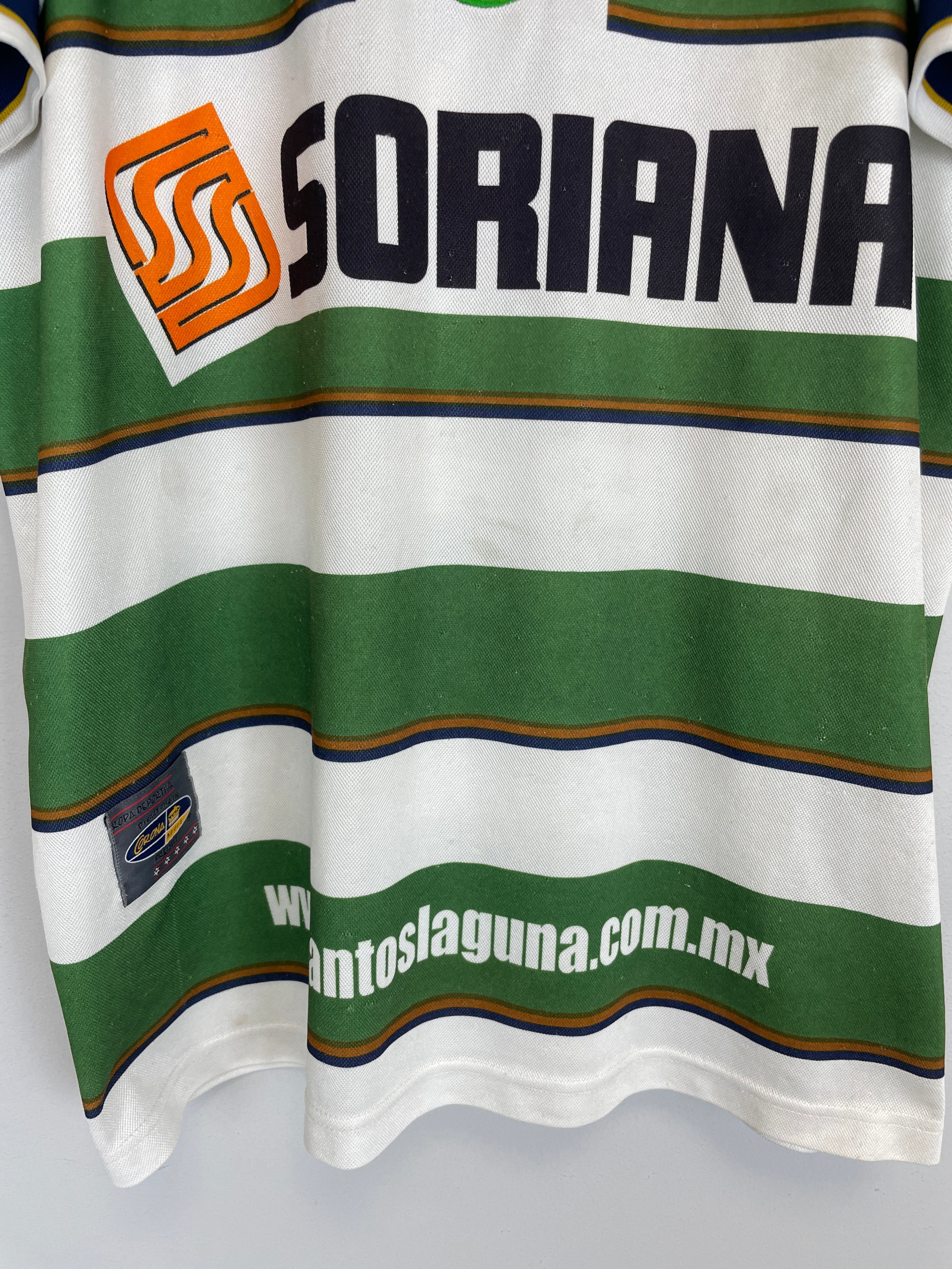 Shop 2000/01 SANTOS LAGUNA #18 HOME SHIRT (XL) CORONA SPORT, classic football shirts, vintage football shirts & retro soccer jerseys at Cult Kits