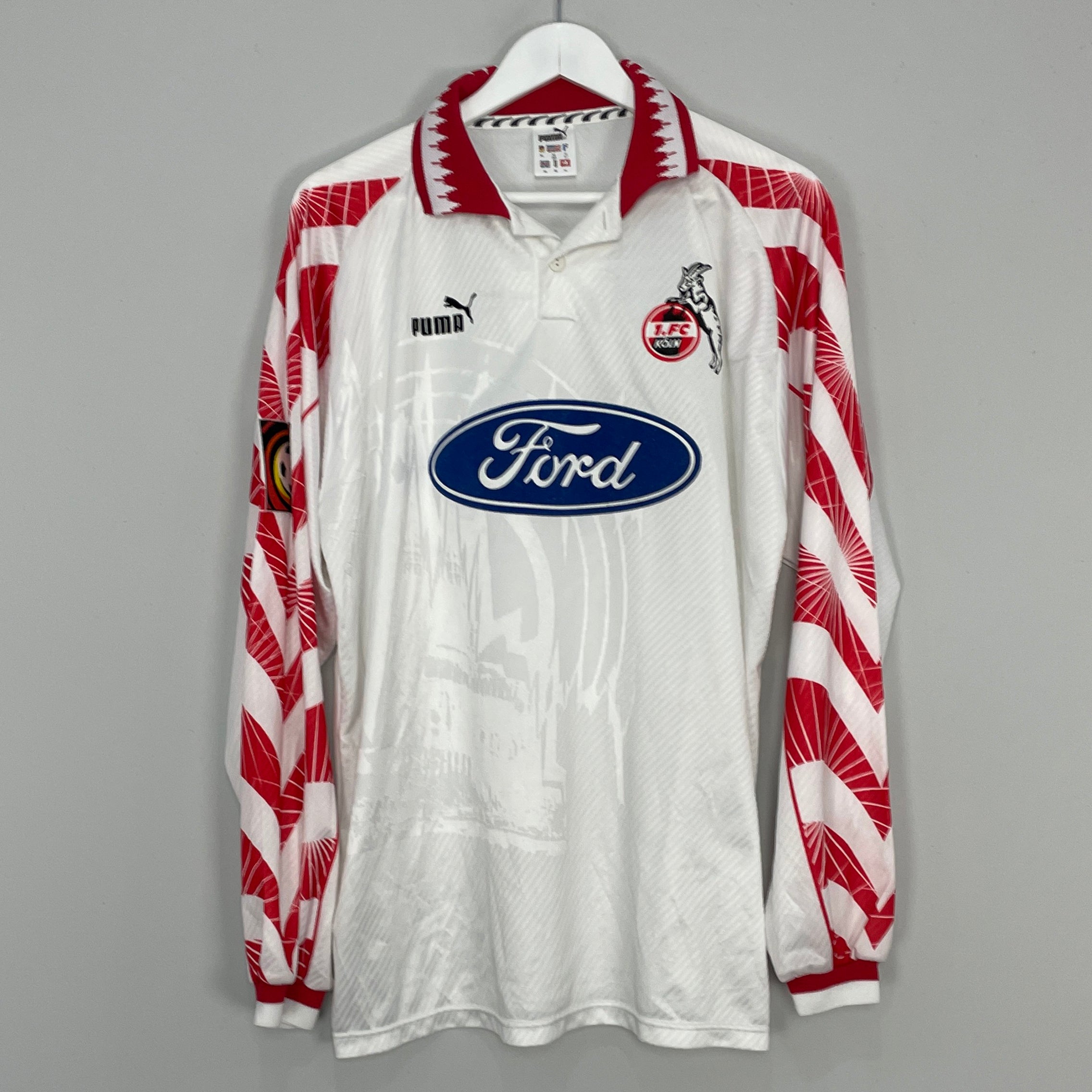 Shop 1996/97 COLOGNE L/S HOME SHIRT (XL) PUMA, classic football shirts, vintage football shirts & retro soccer jerseys at Cult Kits
