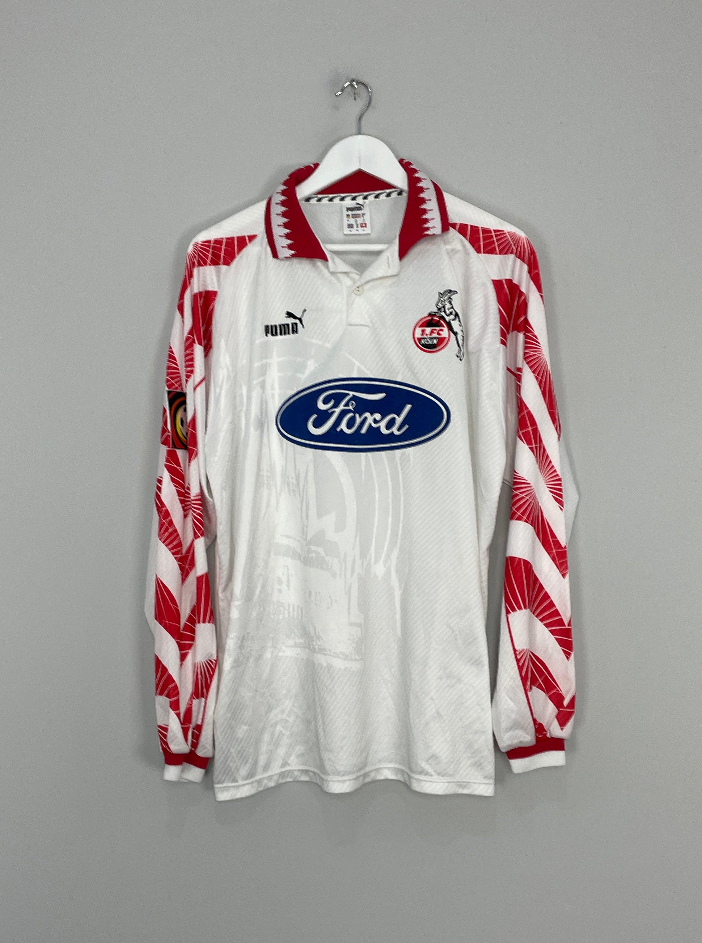 Shop 1996/97 COLOGNE L/S HOME SHIRT (XL) PUMA, classic football shirts, vintage football shirts & retro soccer jerseys at Cult Kits