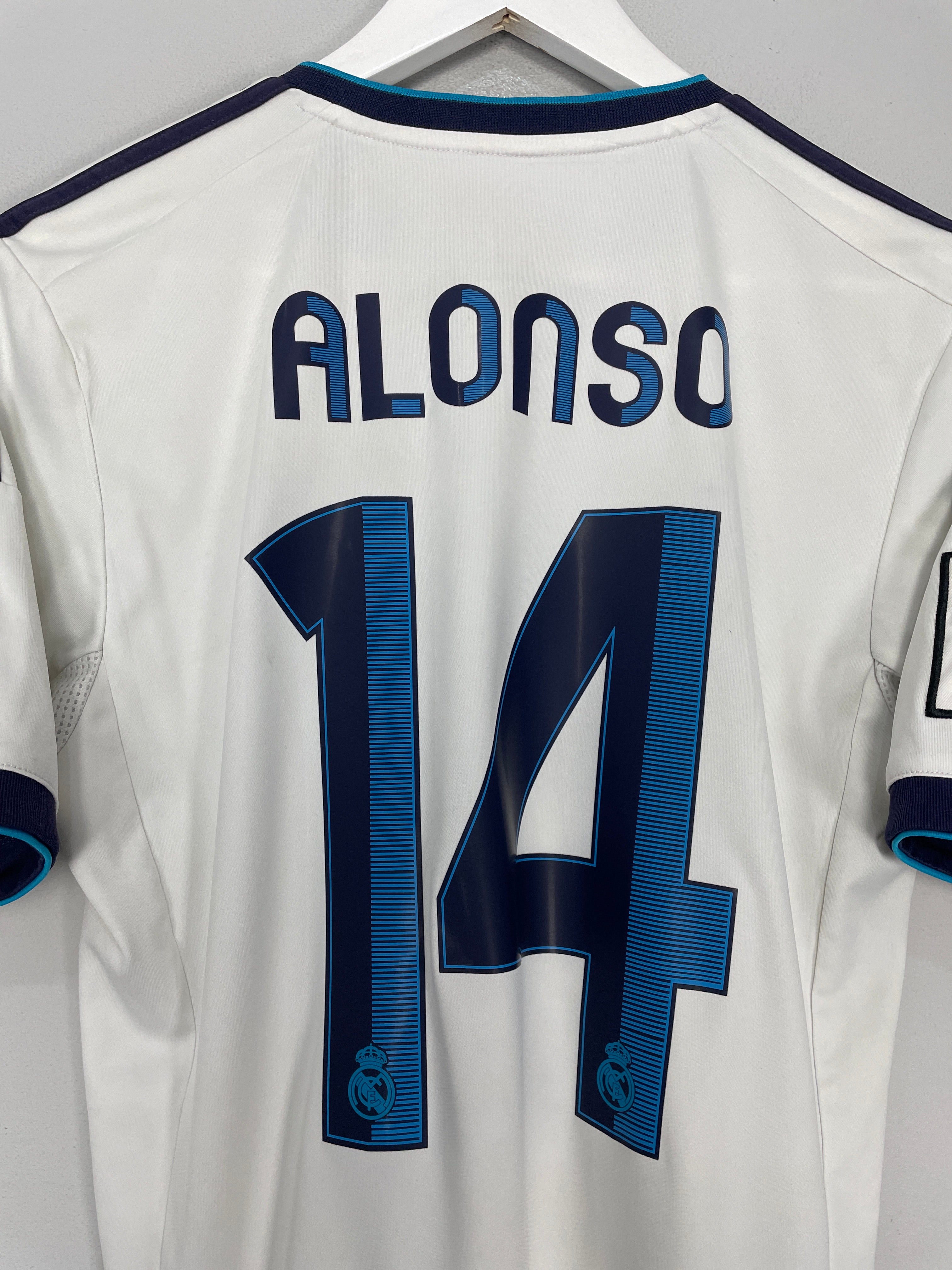 Shop 2012/13 REAL MADRID ALONSO #14 HOME SHIRT (S) ADIDAS, classic football shirts, vintage football shirts & retro soccer jerseys at Cult Kits