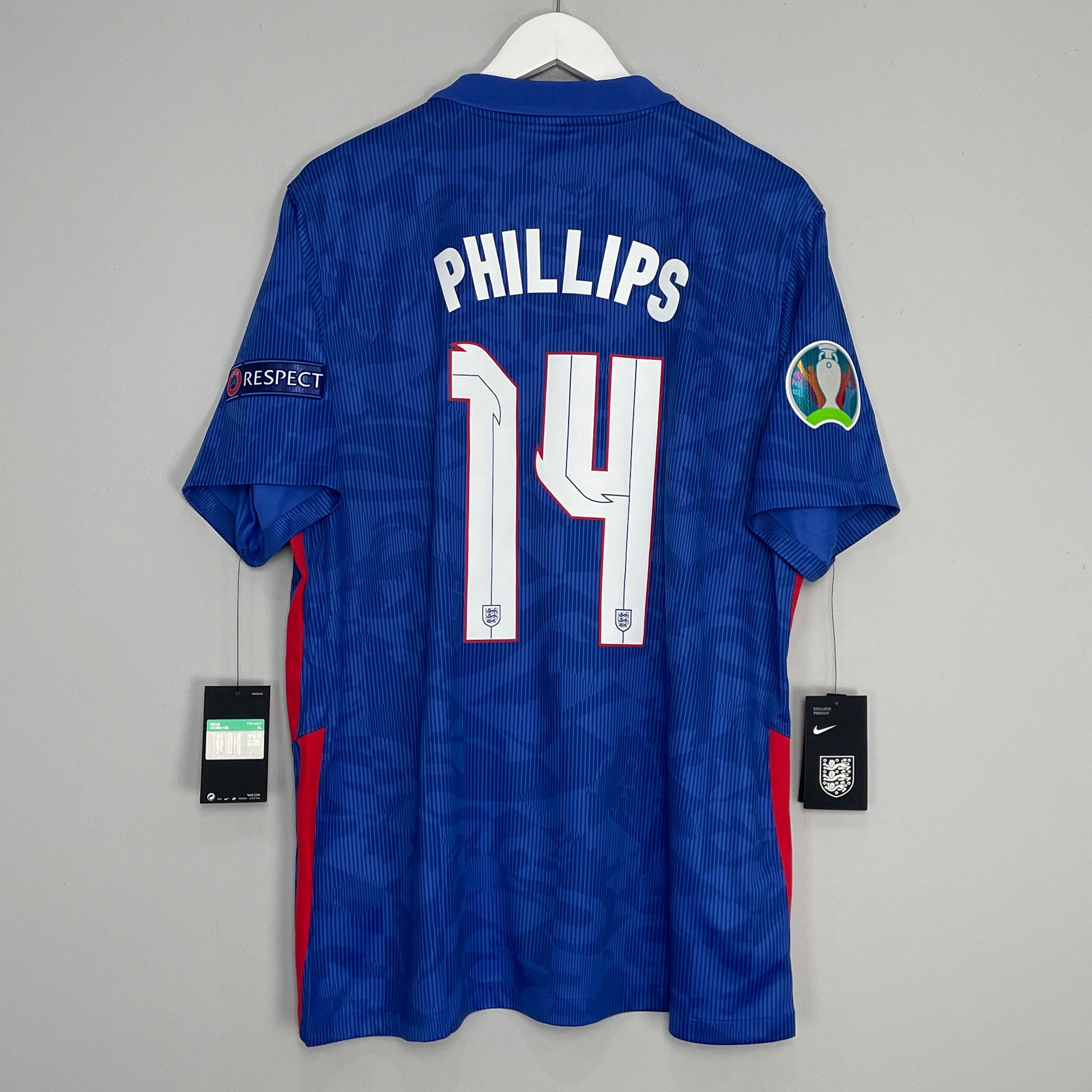Shop 2020/21 ENGLAND PHILLIPS #14 *BNWT* AWAY SHIRT (XL) NIKE, classic football shirts, vintage football shirts & retro soccer jerseys at Cult Kits