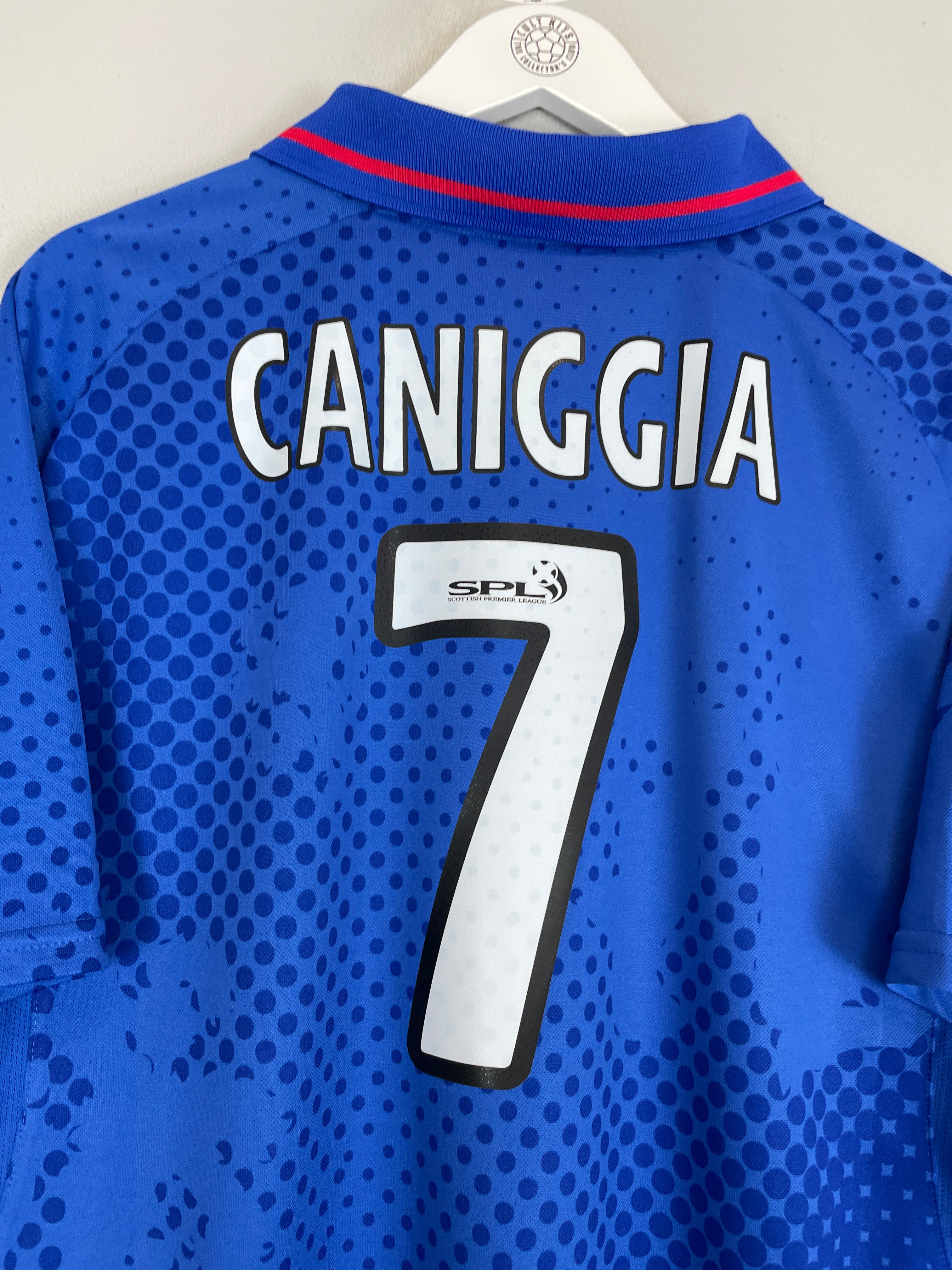 Shop 2002/03 RANGERS CANIGGIA #7 HOME SHIRT (L) DIADORA, classic football shirts, vintage football shirts & retro soccer jerseys at Cult Kits