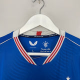 Shop 2020/21 RANGERS HOME SHIRT (L) CASTORE, classic football shirts, vintage football shirts & retro soccer jerseys at Cult Kits