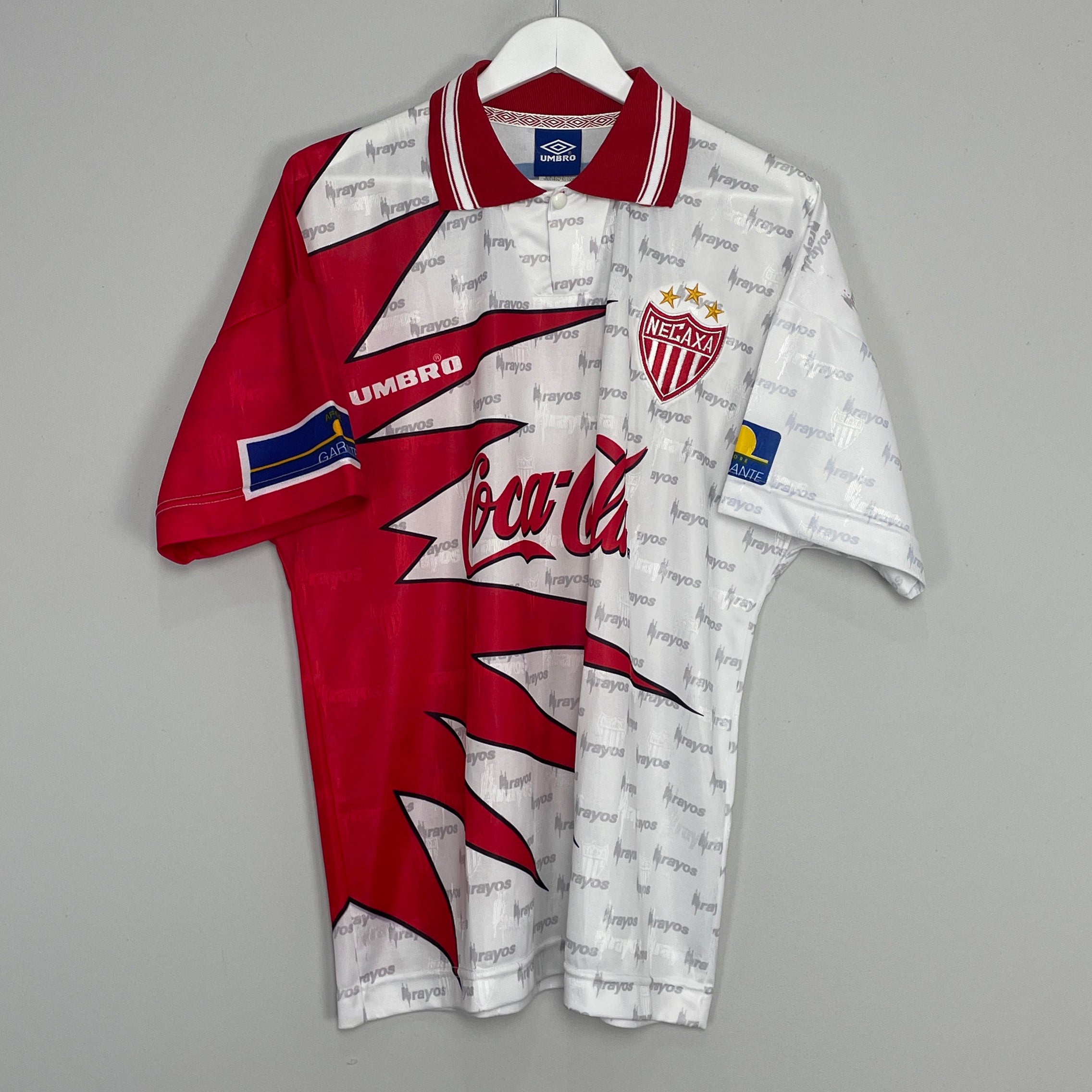 Shop 1998/99 NECAXA AWAY SHIRT (L) UMBRO, classic football shirts, vintage football shirts & retro soccer jerseys at Cult Kits