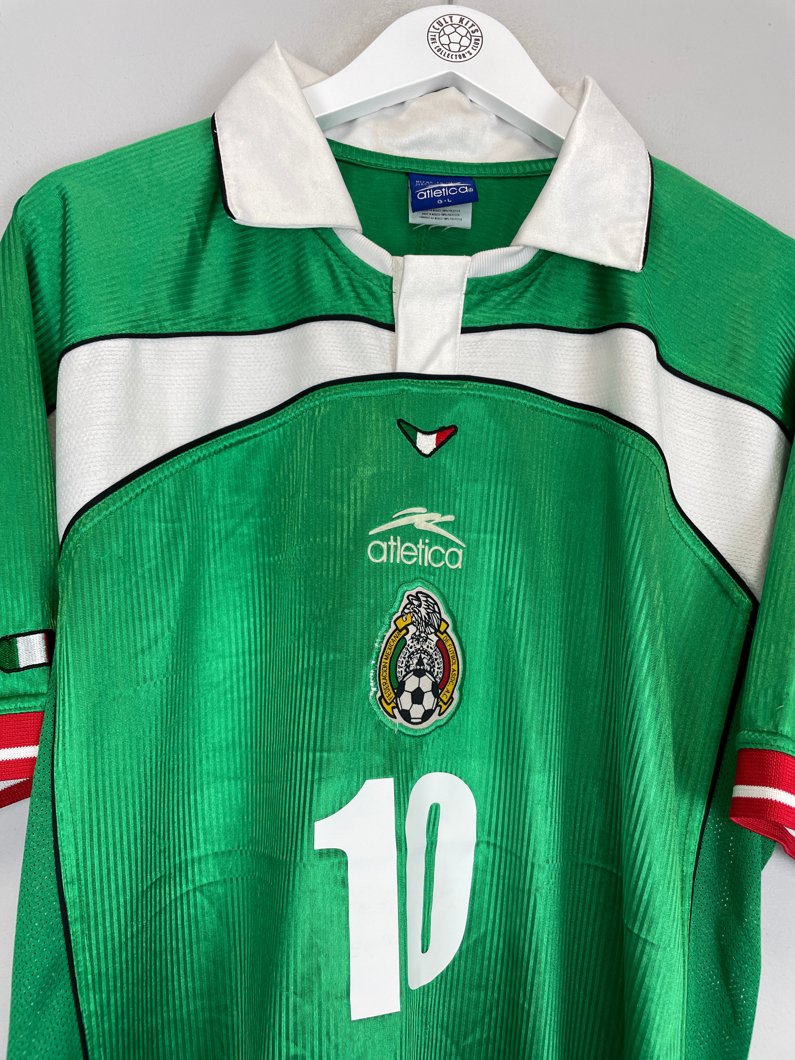 Shop 2000/01 MEXICO C.BLANCO #10 HOME SHIRT (L) ATLETICA, classic football shirts, vintage football shirts & retro soccer jerseys at Cult Kits