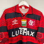 Shop 1995/96 FLAMENGO *CENTENARY* HOME SHIRT (XL) UMBRO, classic football shirts, vintage football shirts & retro soccer jerseys at Cult Kits
