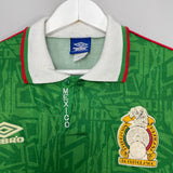 Shop 1994 MEXICO HOME SHIRT (XL) UMBRO, classic football shirts, vintage football shirts & retro soccer jerseys at Cult Kits