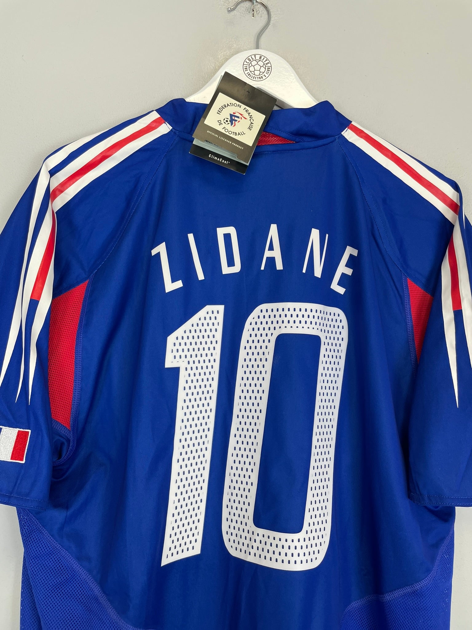 Shop 2004/06 FRANCE ZIDANE #10 *BNWT* HOME SHIRT (L) ADIDAS, classic football shirts, vintage football shirts & retro soccer jerseys at Cult Kits
