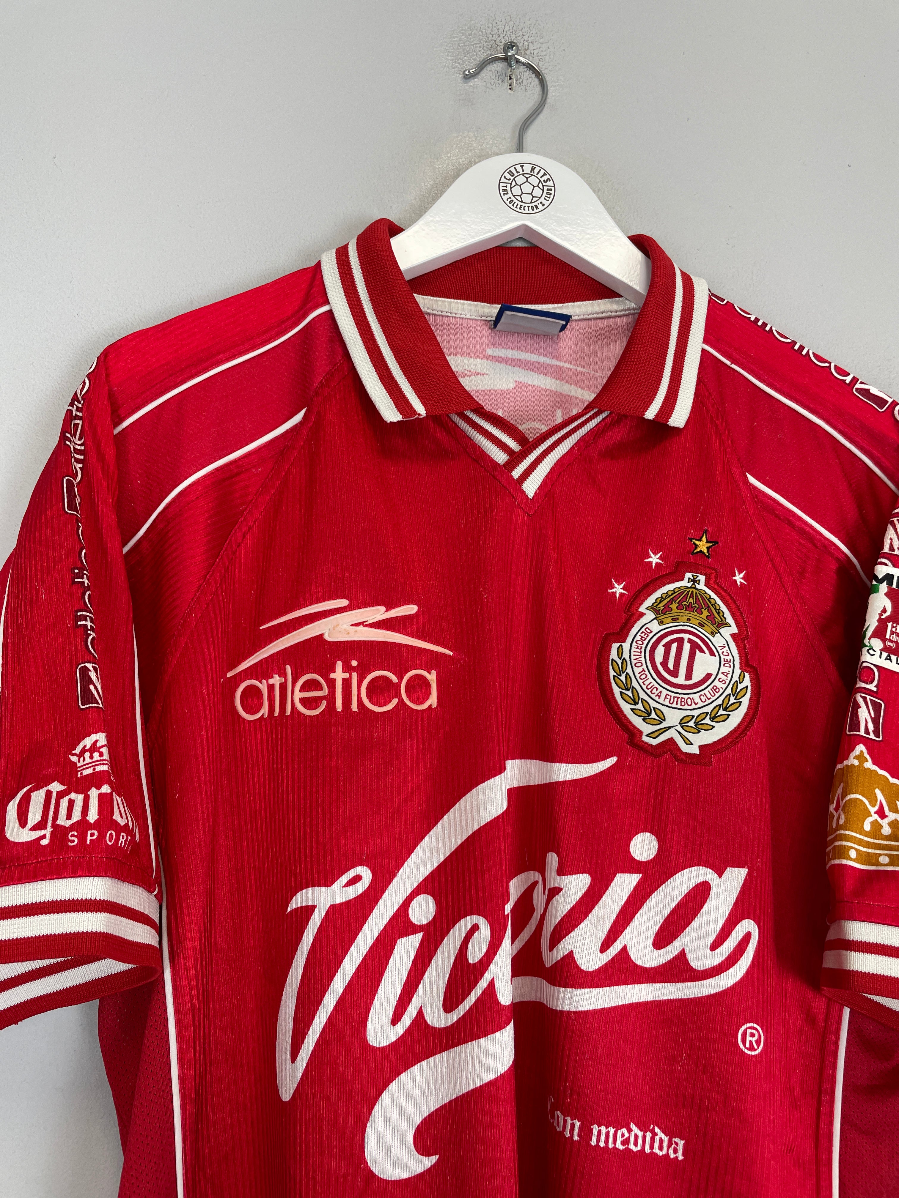 Shop 1999/00 TOLUCA #22 HOME SHIRT (L) ATLETICA, classic football shirts, vintage football shirts & retro soccer jerseys at Cult Kits