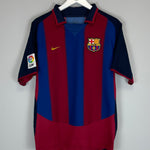 Shop 2003/04 BARCELONA RONALDINHO #10 HOME (M) NIKE, classic football shirts, vintage football shirts & retro soccer jerseys at Cult Kits