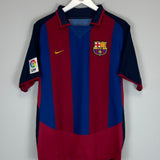 Shop 2003/04 BARCELONA RONALDINHO #10 HOME (M) NIKE, classic football shirts, vintage football shirts & retro soccer jerseys at Cult Kits