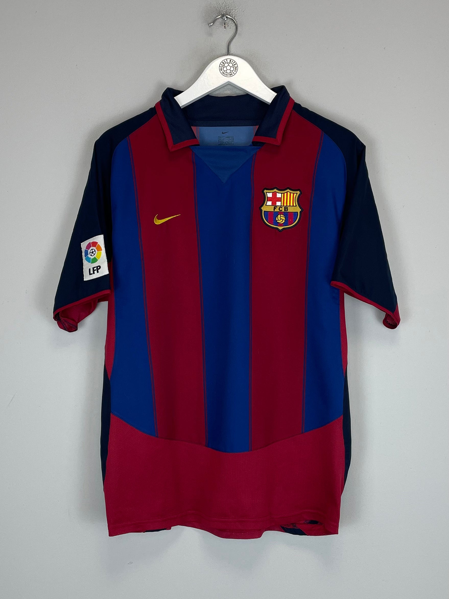 Shop 2003/04 BARCELONA RONALDINHO #10 HOME (M) NIKE, classic football shirts, vintage football shirts & retro soccer jerseys at Cult Kits