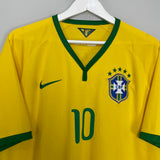 Shop 2014/15 BRAZIL NEYMAR JR #10 HOME SHIRT (XL) NIKE, classic football shirts, vintage football shirts & retro soccer jerseys at Cult Kits