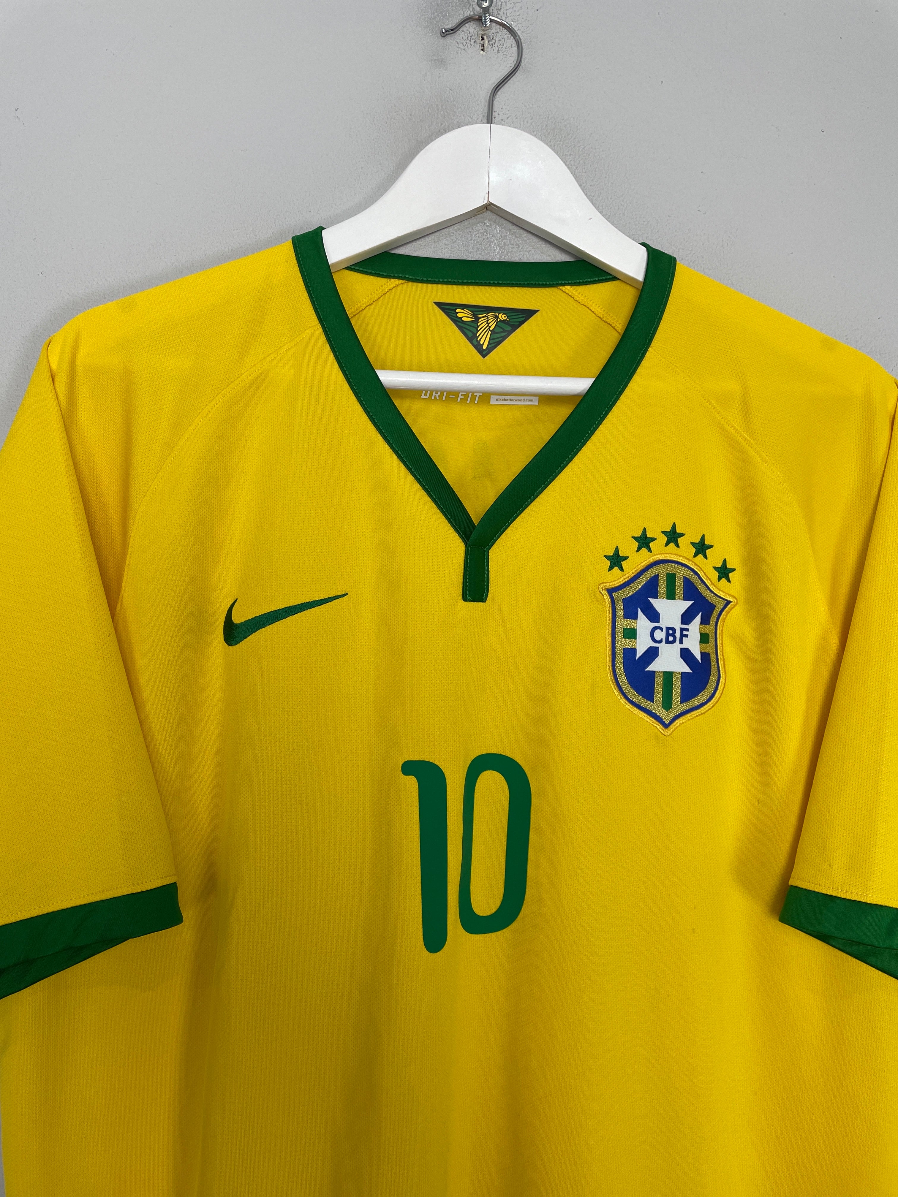 Shop 2014/15 BRAZIL NEYMAR JR #10 HOME SHIRT (XL) NIKE, classic football shirts, vintage football shirts & retro soccer jerseys at Cult Kits