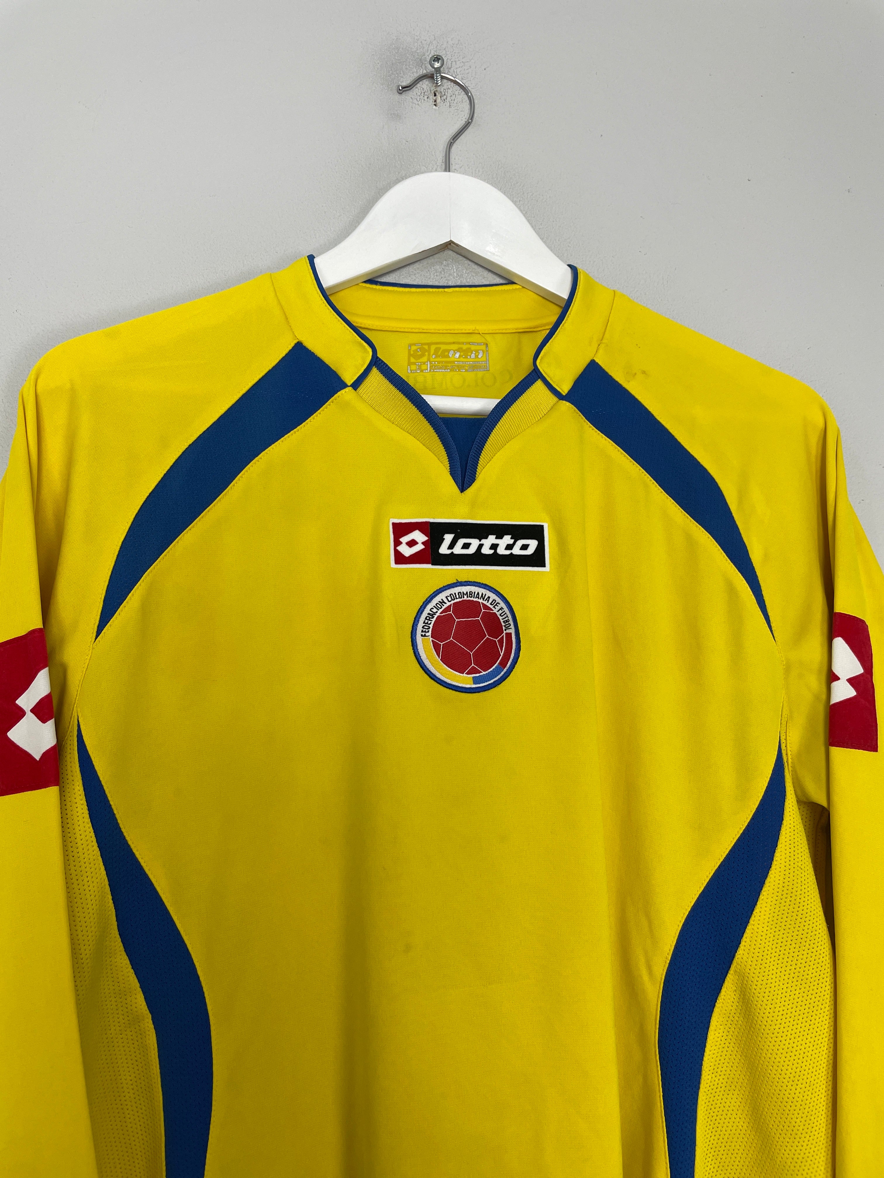 Shop 2007/09 COLOMBIA L/S HOME SHIRT (M) LOTTO, classic football shirts, vintage football shirts & retro soccer jerseys at Cult Kits