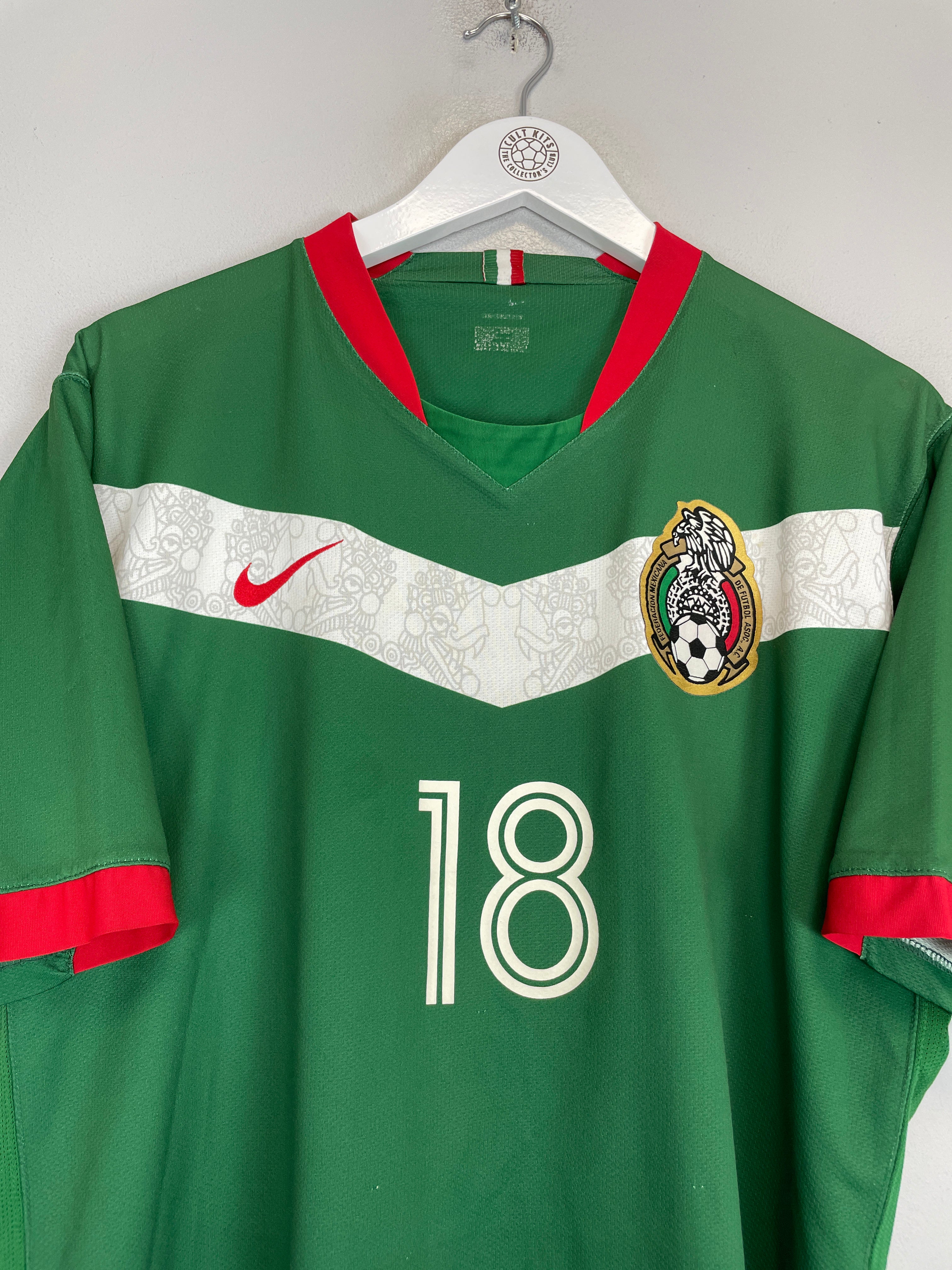 Shop 2006/07 MEXICO A.GUARDADO #18 HOME SHIRT (XL) NIKE, classic football shirts, vintage football shirts & retro soccer jerseys at Cult Kits
