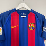 Shop 2016/17 BARCELONA MESSI #10 HOME SHIRT (M) NIKE, classic football shirts, vintage football shirts & retro soccer jerseys at Cult Kits