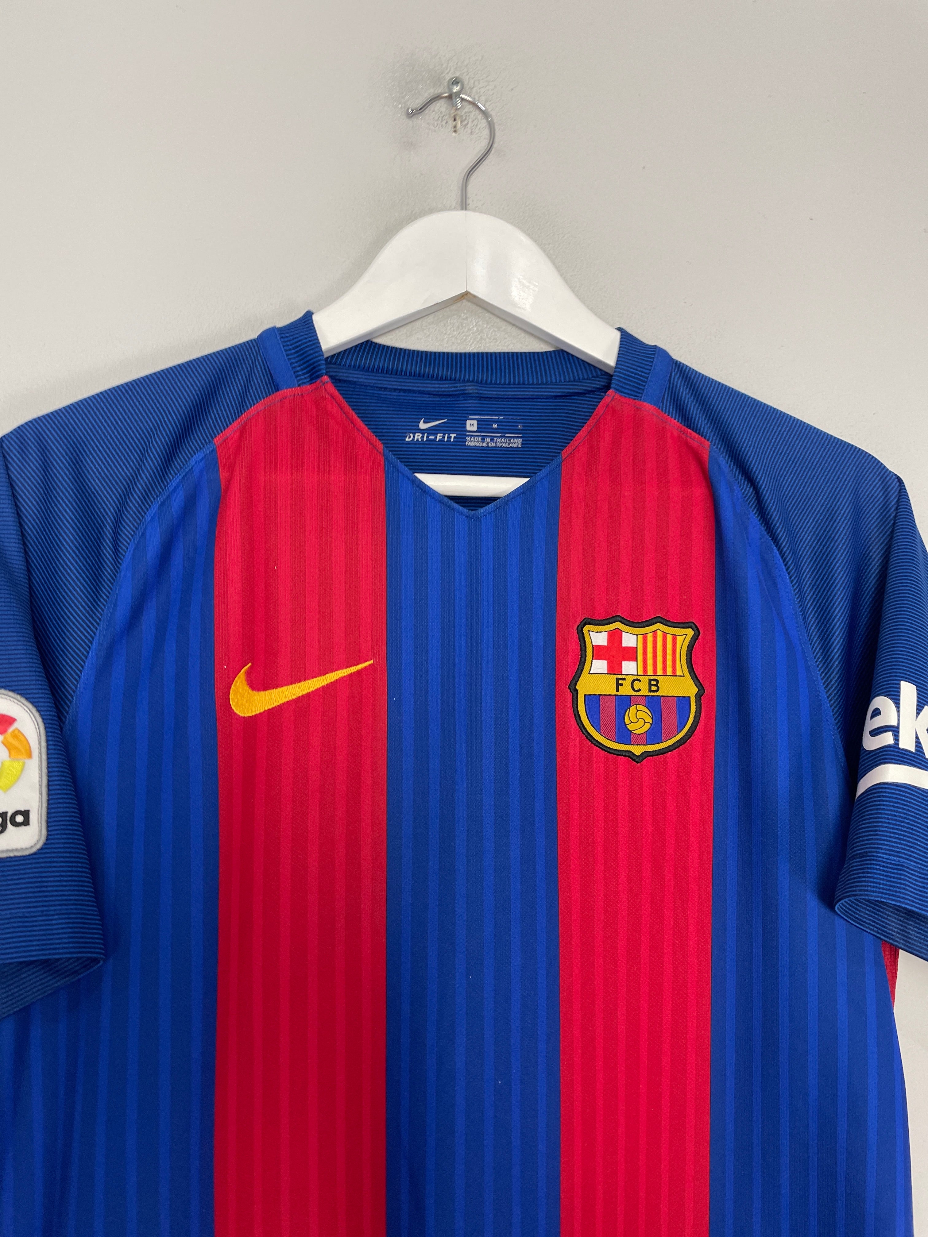 Shop 2016/17 BARCELONA MESSI #10 HOME SHIRT (M) NIKE, classic football shirts, vintage football shirts & retro soccer jerseys at Cult Kits