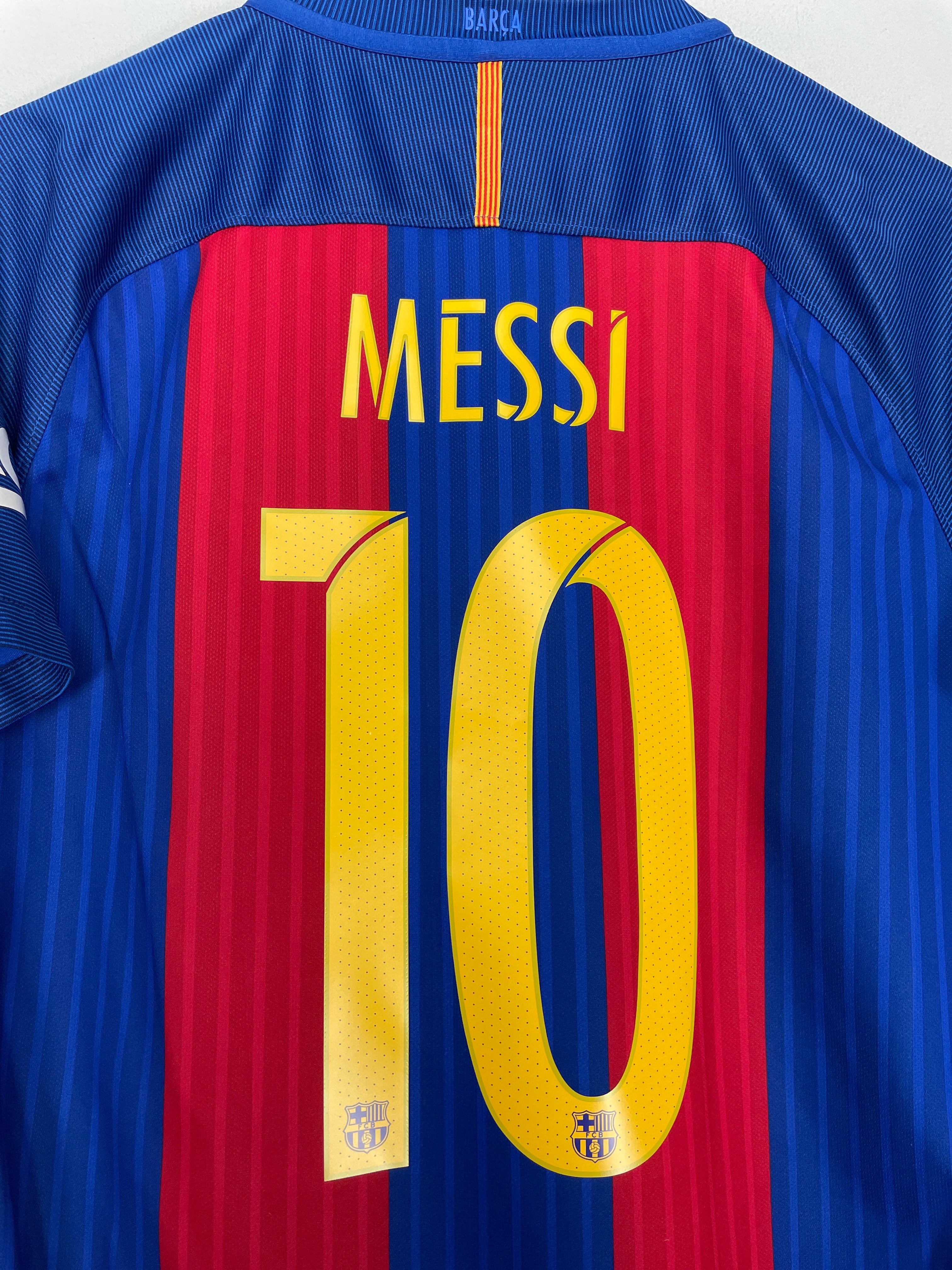 Shop 2016/17 BARCELONA MESSI #10 HOME SHIRT (M) NIKE, classic football shirts, vintage football shirts & retro soccer jerseys at Cult Kits
