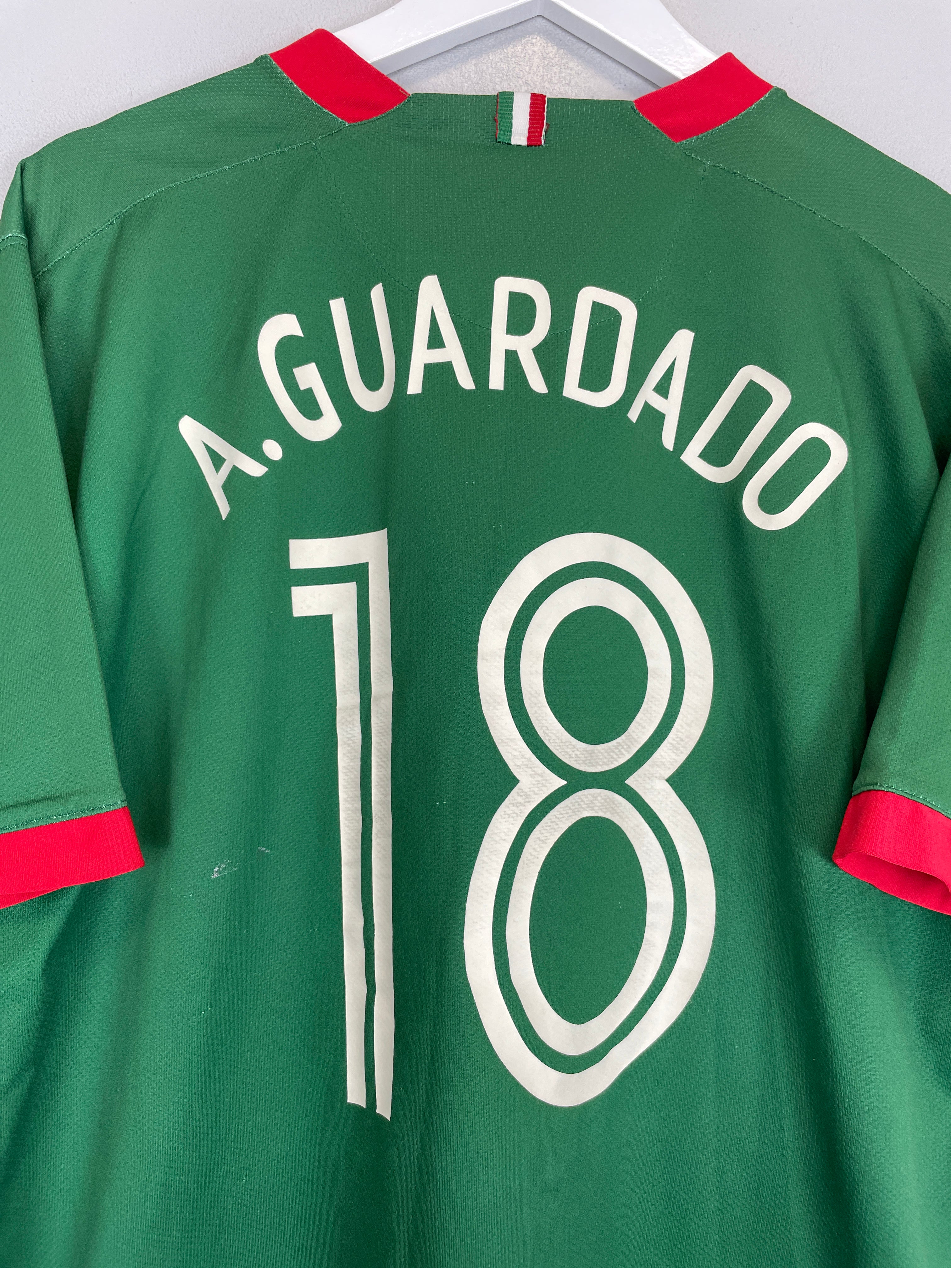 Shop 2006/07 MEXICO A.GUARDADO #18 HOME SHIRT (XL) NIKE, classic football shirts, vintage football shirts & retro soccer jerseys at Cult Kits