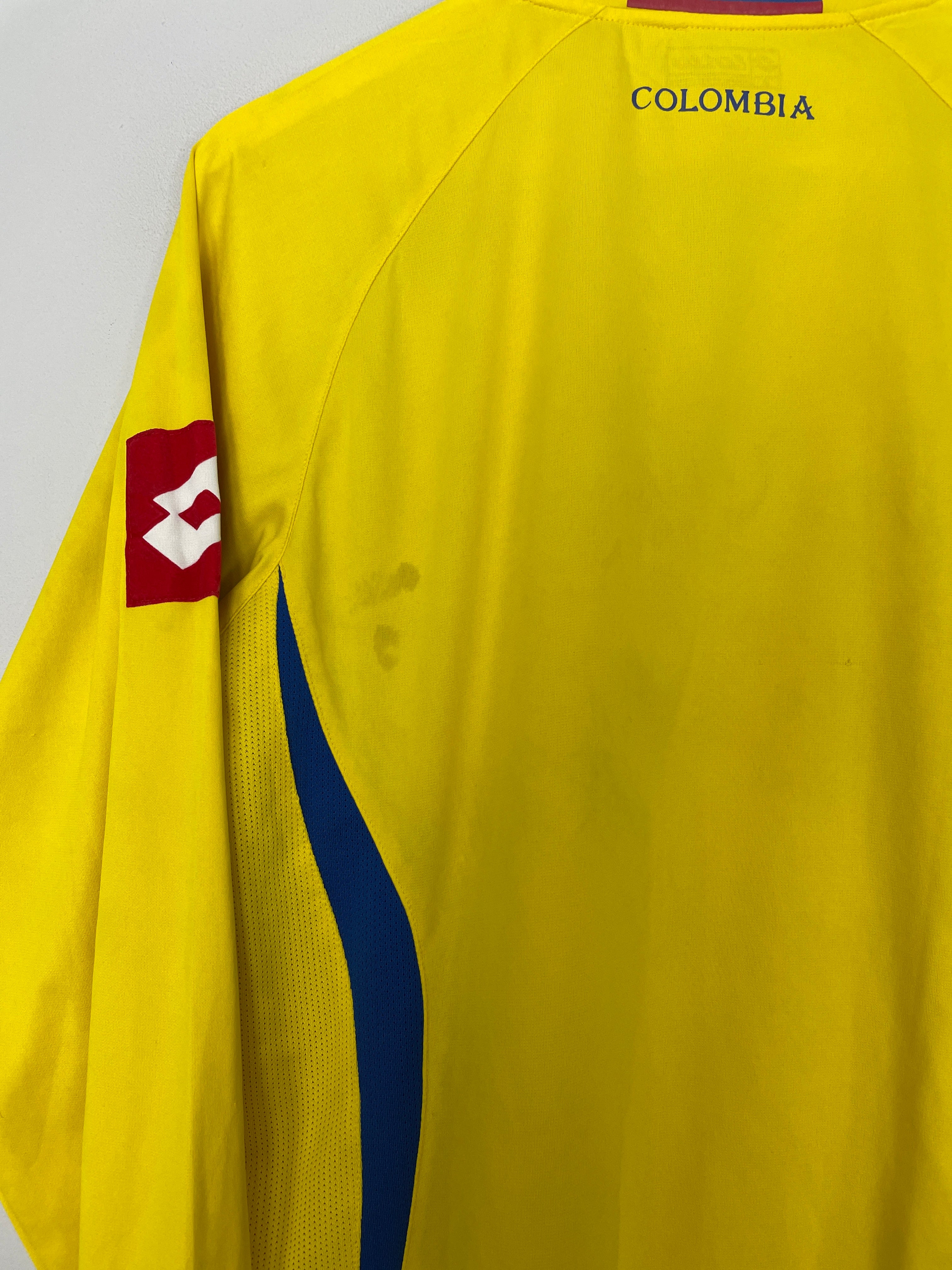 Shop 2007/09 COLOMBIA L/S HOME SHIRT (M) LOTTO, classic football shirts, vintage football shirts & retro soccer jerseys at Cult Kits