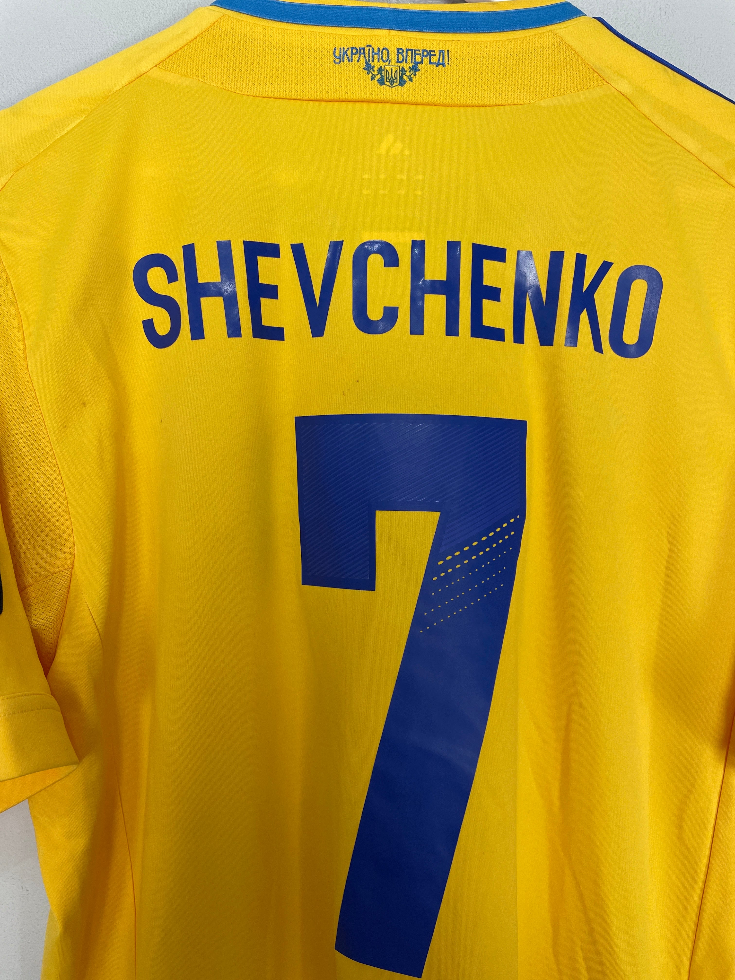 Shop 2011/13 UKRAINE SHEVCHENKO #7 HOME SHIRT (L) ADIDAS, classic football shirts, vintage football shirts & retro soccer jerseys at Cult Kits