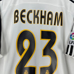 Shop 2003/04 REAL MADRID BECKHAM #23 HOME SHIRT (L) ADIDAS, classic football shirts, vintage football shirts & retro soccer jerseys at Cult Kits