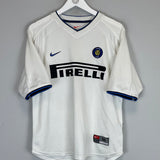 Shop 1999/00 INTER MILAN ZAMORANO #1+8 AWAY SHIRT (M) NIKE, classic football shirts, vintage football shirts & retro soccer jerseys at Cult Kits