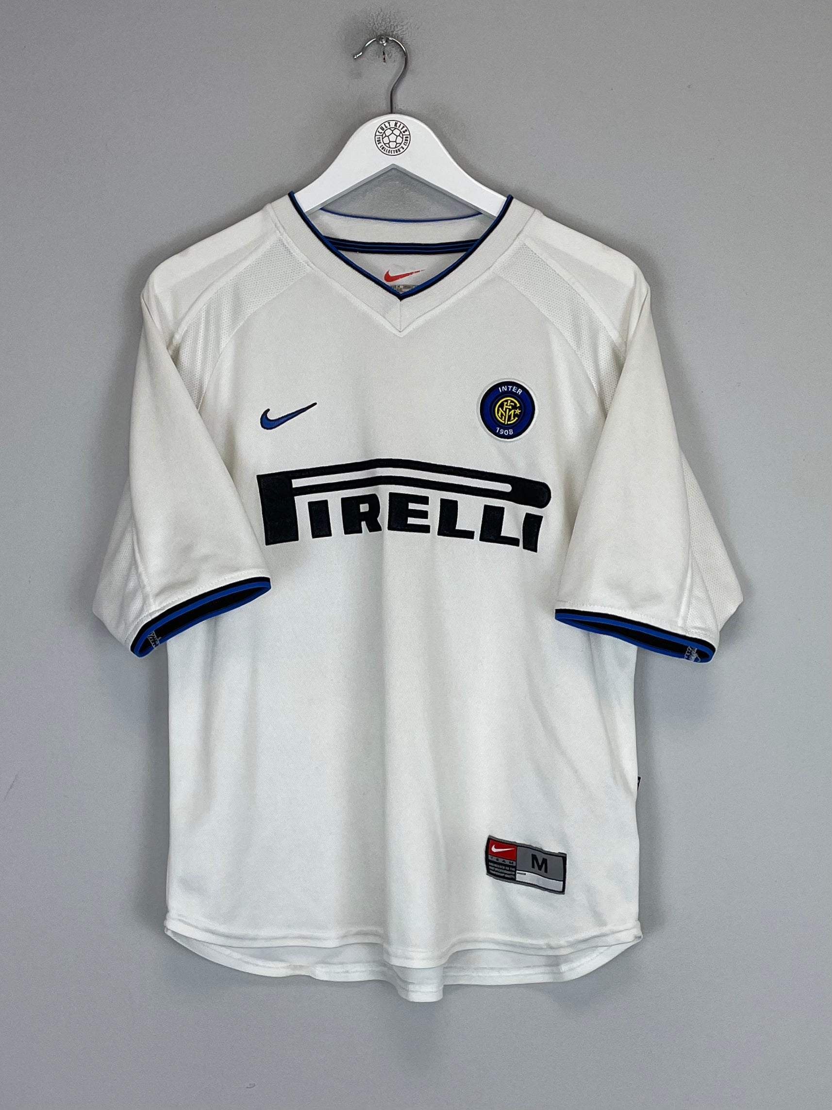 Shop 1999/00 INTER MILAN ZAMORANO #1+8 AWAY SHIRT (M) NIKE, classic football shirts, vintage football shirts & retro soccer jerseys at Cult Kits