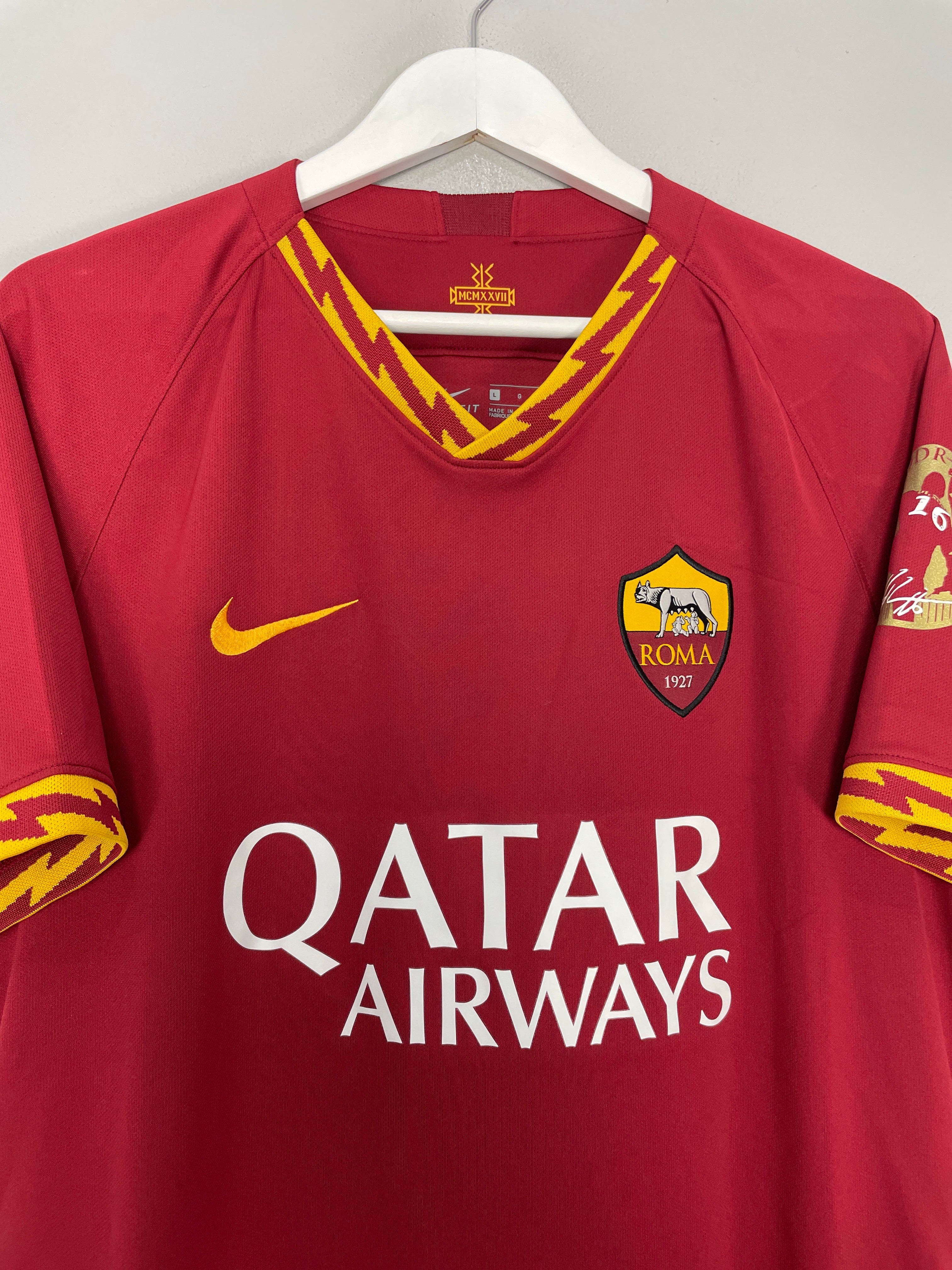 Shop 2019/20 ROMA DE ROSSI #16 HOME SHIRT (L) NIKE, classic football shirts, vintage football shirts & retro soccer jerseys at Cult Kits