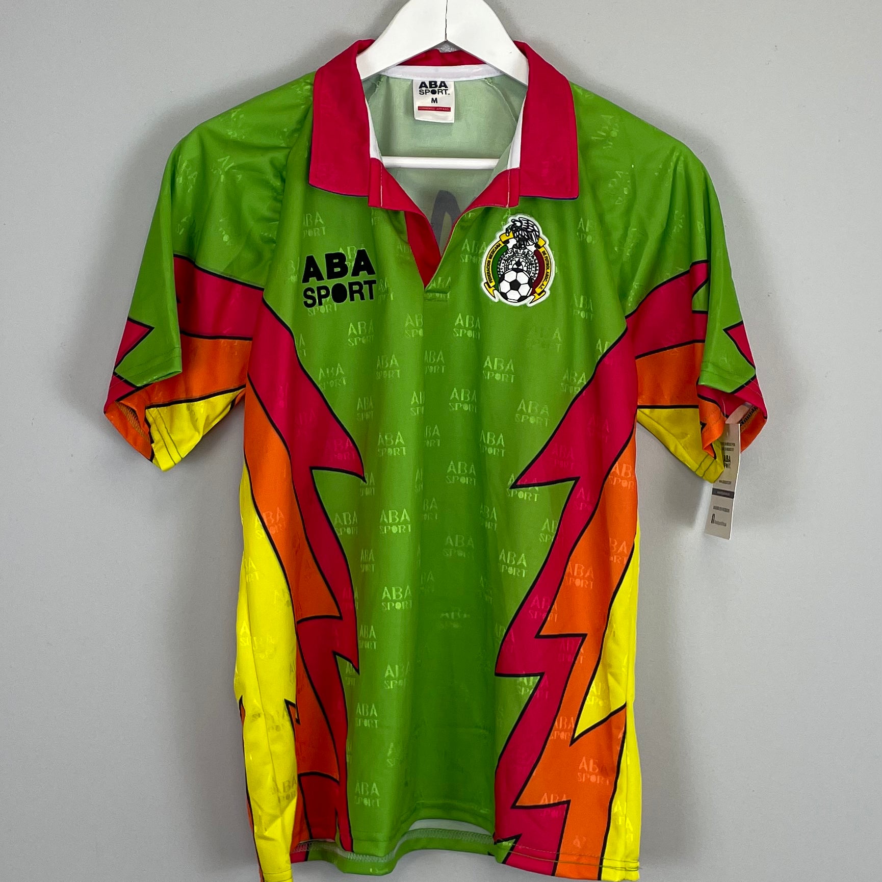 Shop 1995 Mexico Campos #1 *Reissue* GK (Multiple Sizes) ABA Sport, classic football shirts, vintage football shirts & retro soccer jerseys at Cult Kits