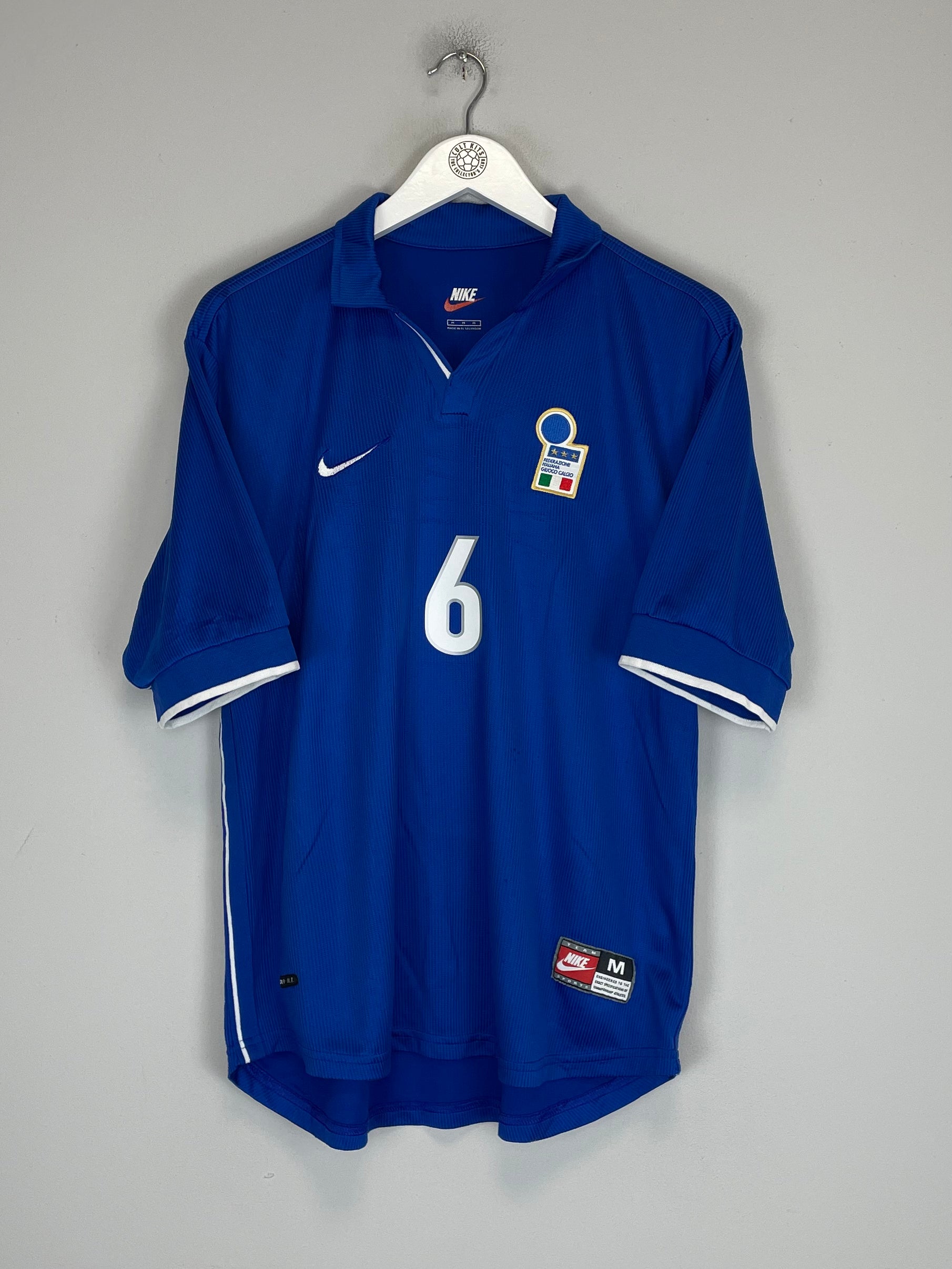 Shop 1997/98 ITALY NESTA #6 HOME SHIRT (M) NIKE, classic football shirts, vintage football shirts & retro soccer jerseys at Cult Kits