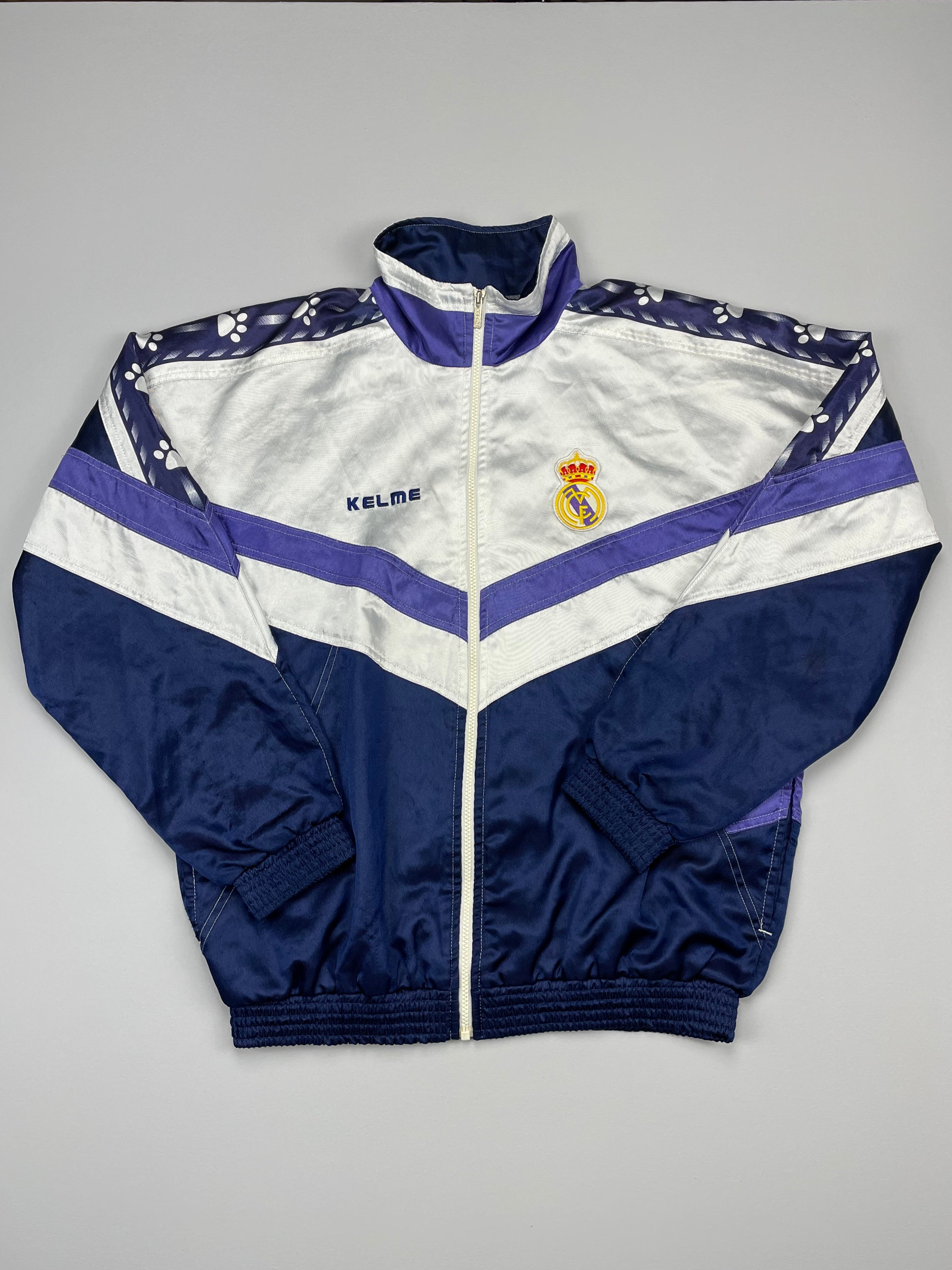 Shop 1994/96 REAL MADRID FULL TRACKSUIT (L) KELME, classic football shirts, vintage football shirts & retro soccer jerseys at Cult Kits