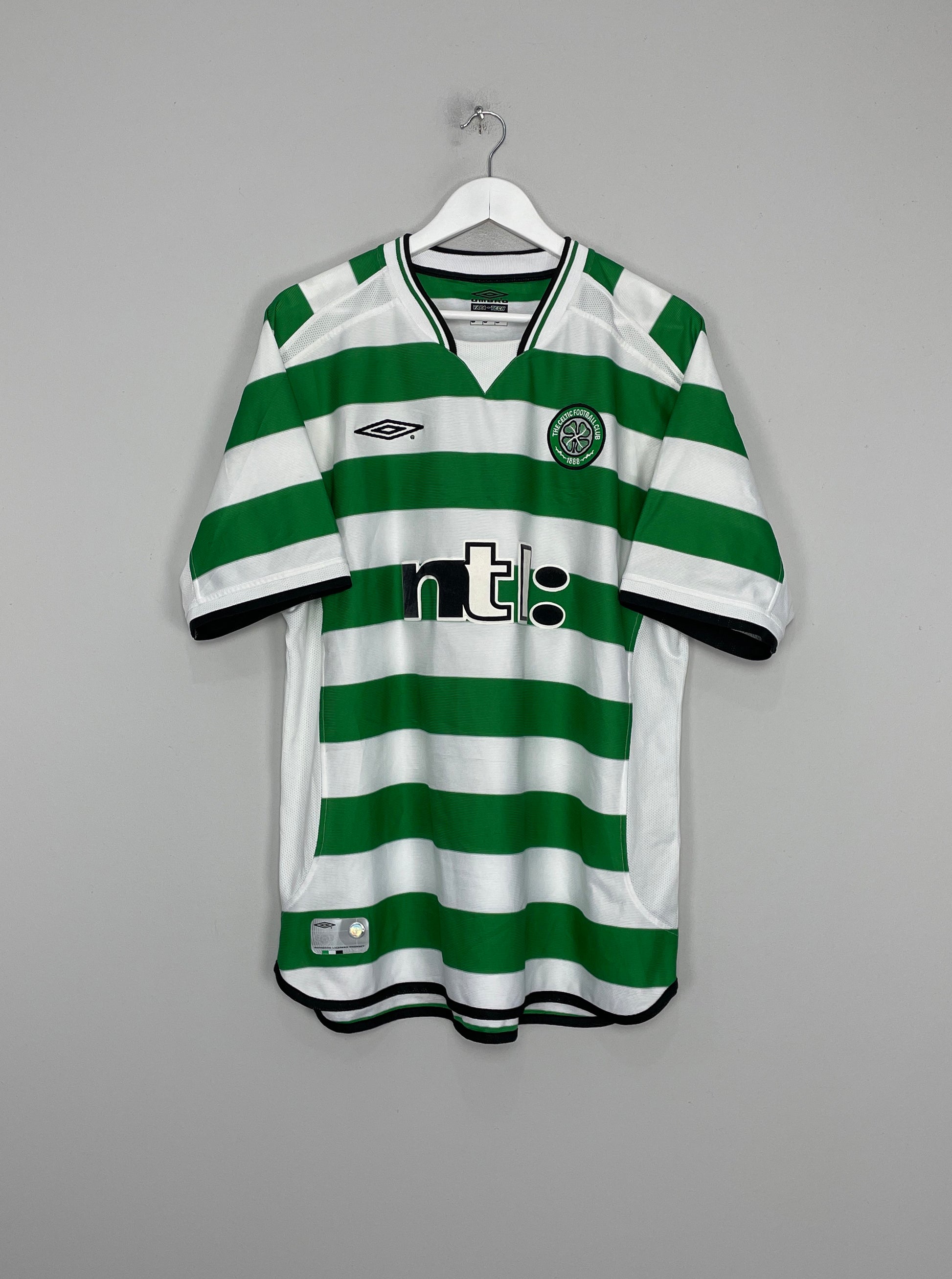 2002/03 LARSSON #7 Celtic Vintage Umbro Away Football Shirt (XL) Swede -  Football Shirt Collective