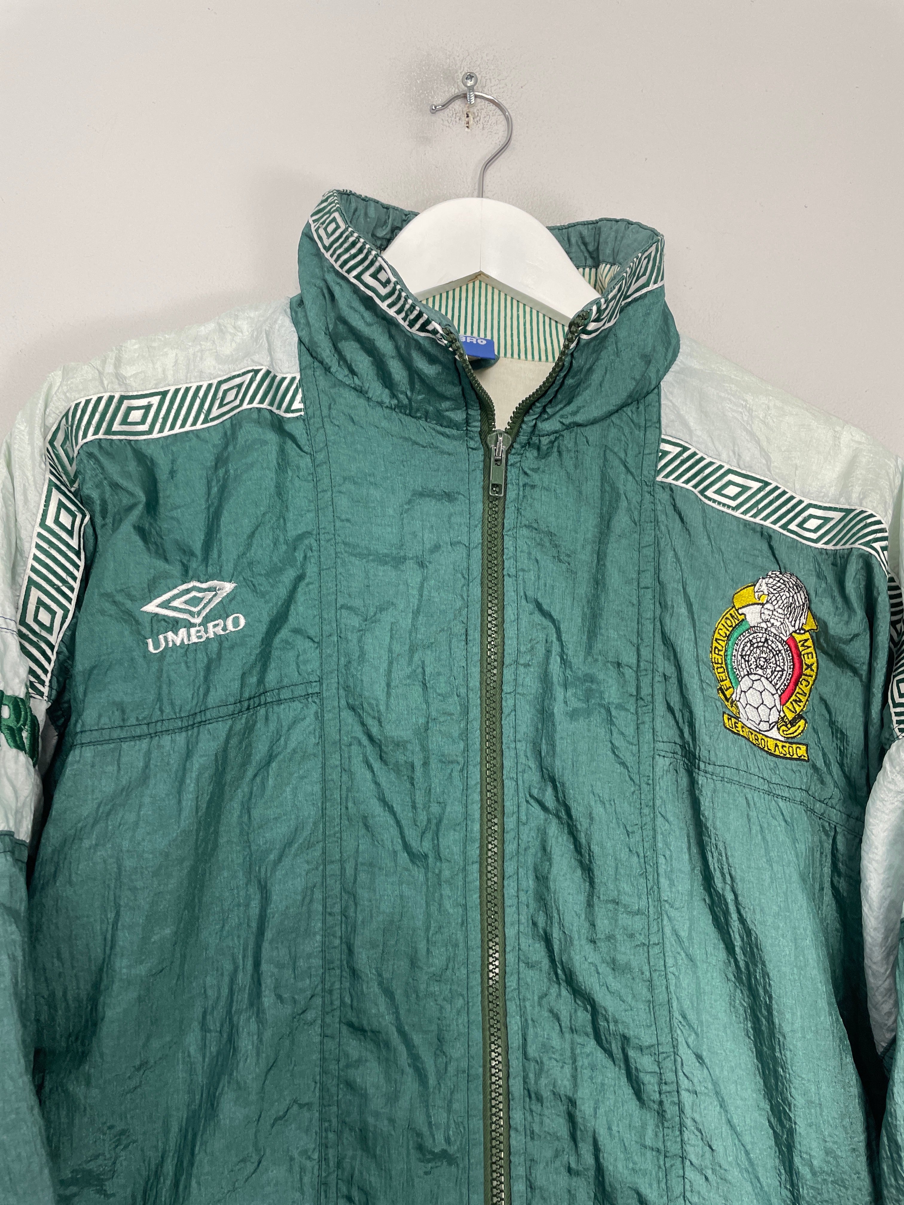 Shop 1993/94 MEXICO TRACK JACKET (M) UMBRO, classic football shirts, vintage football shirts & retro soccer jerseys at Cult Kits
