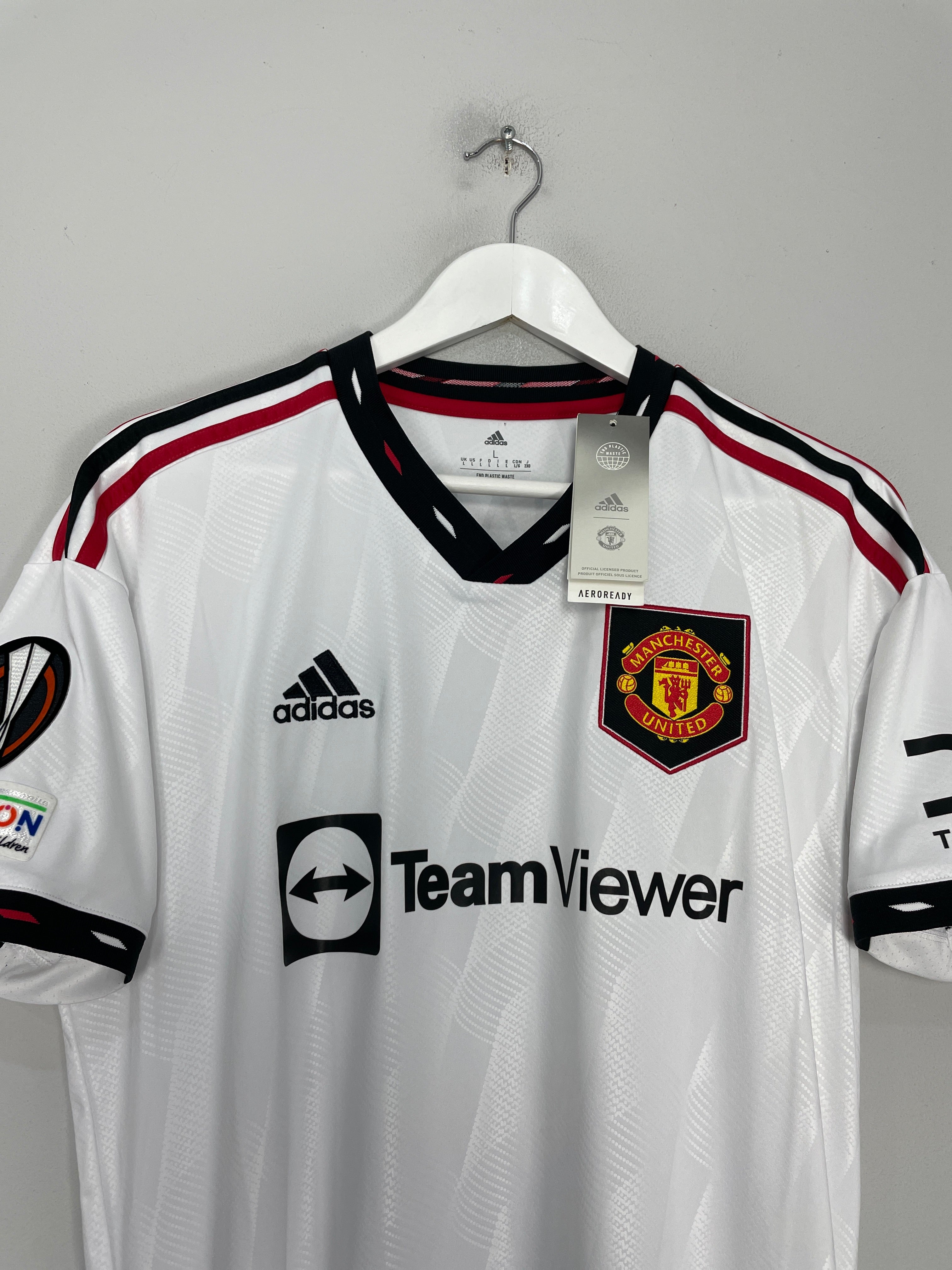 Shop 2022/23 MANCHESTER UNITED RONALDO #7 *BNWT* E/L AWAY SHIRT (L) ADIDAS, classic football shirts, vintage football shirts & retro soccer jerseys at Cult Kits