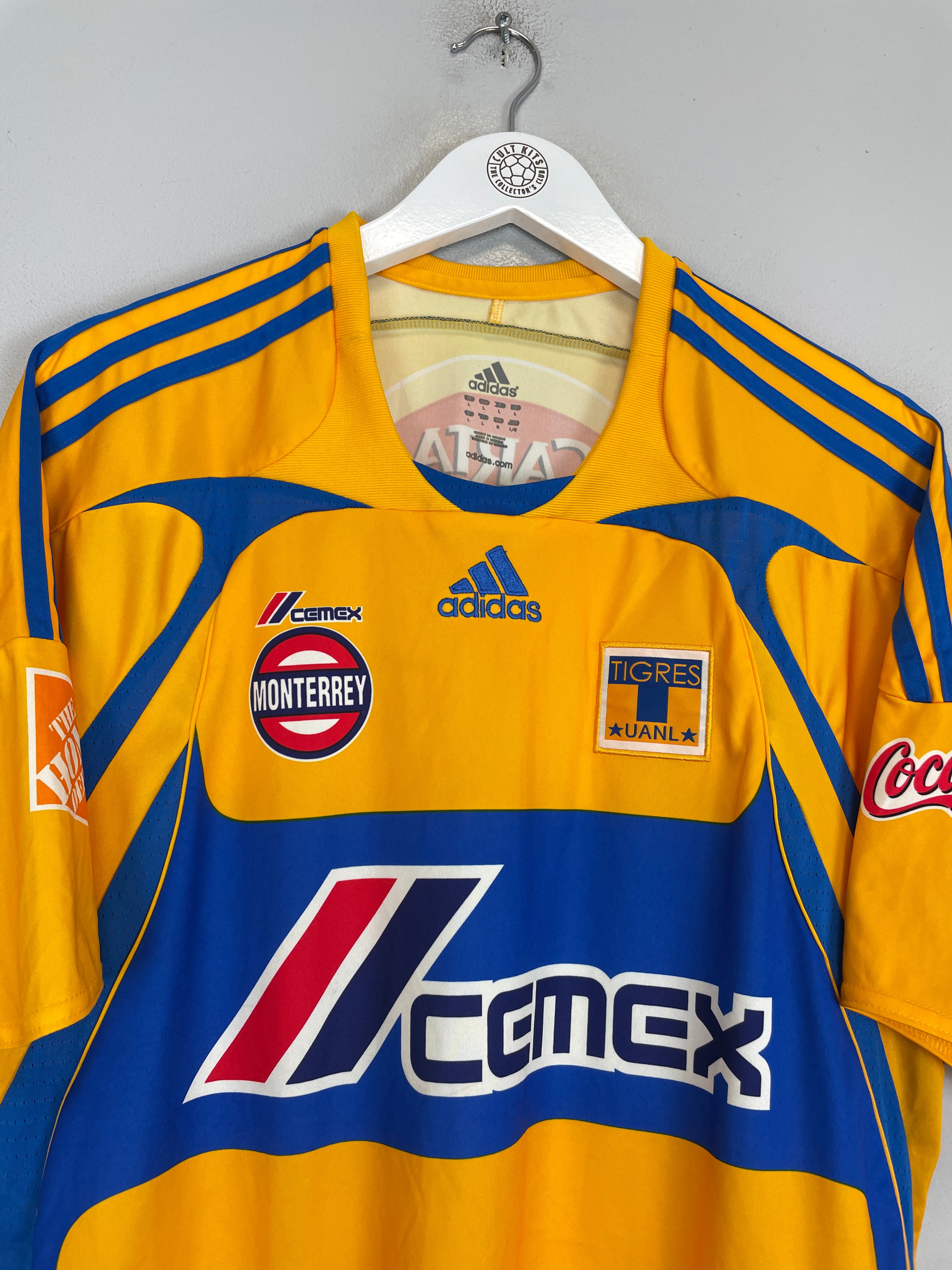 Shop 2007/08 TIGRES HOME SHIRT (L) ADIDAS, classic football shirts, vintage football shirts & retro soccer jerseys at Cult Kits