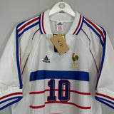 Shop 1998/00 FRANCE ZIDANE #10 BNWT** AWAY SHIRT (L) ADIDAS, classic football shirts, vintage football shirts & retro soccer jerseys at Cult Kits