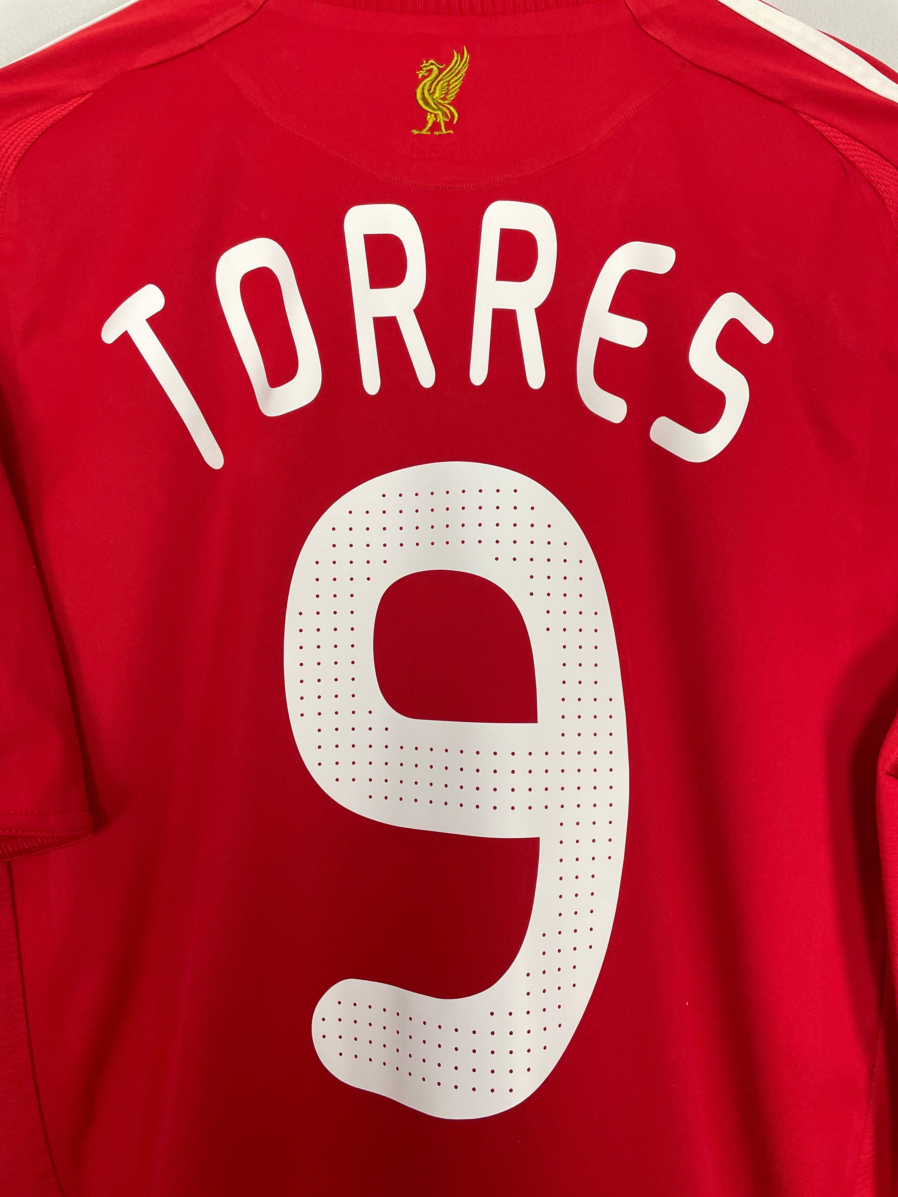 Shop 2008/10 LIVERPOOL TORRES #9 HOME SHIRT (M) ADIDAS, classic football shirts, vintage football shirts & retro soccer jerseys at Cult Kits