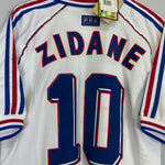 Shop 1998/00 FRANCE ZIDANE #10 BNWT** AWAY SHIRT (L) ADIDAS, classic football shirts, vintage football shirts & retro soccer jerseys at Cult Kits