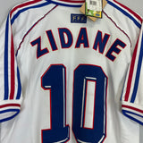 Shop 1998/00 FRANCE ZIDANE #10 BNWT** AWAY SHIRT (L) ADIDAS, classic football shirts, vintage football shirts & retro soccer jerseys at Cult Kits