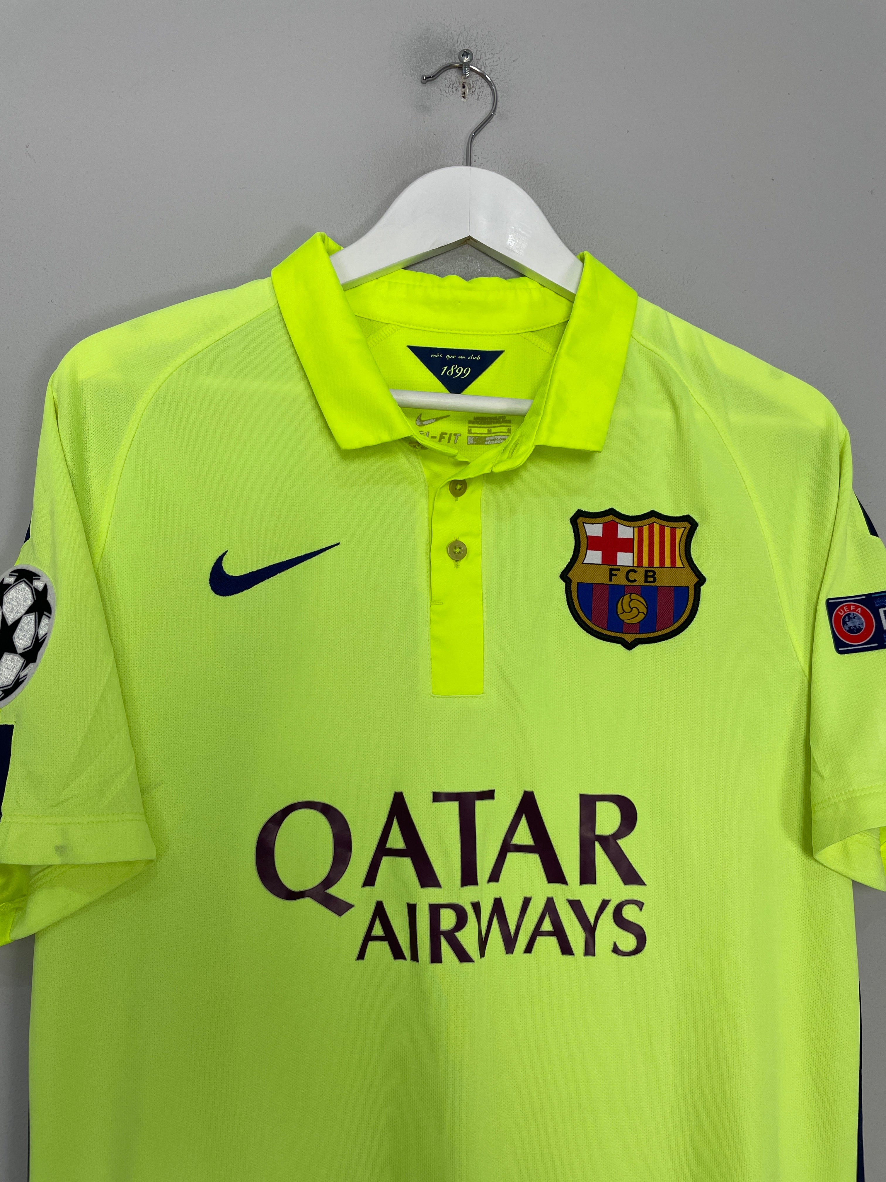 Shop 2014/15 BARCELONA MESSI #10 C/L THIRD SHIRT (M) NIKE, classic football shirts, vintage football shirts & retro soccer jerseys at Cult Kits