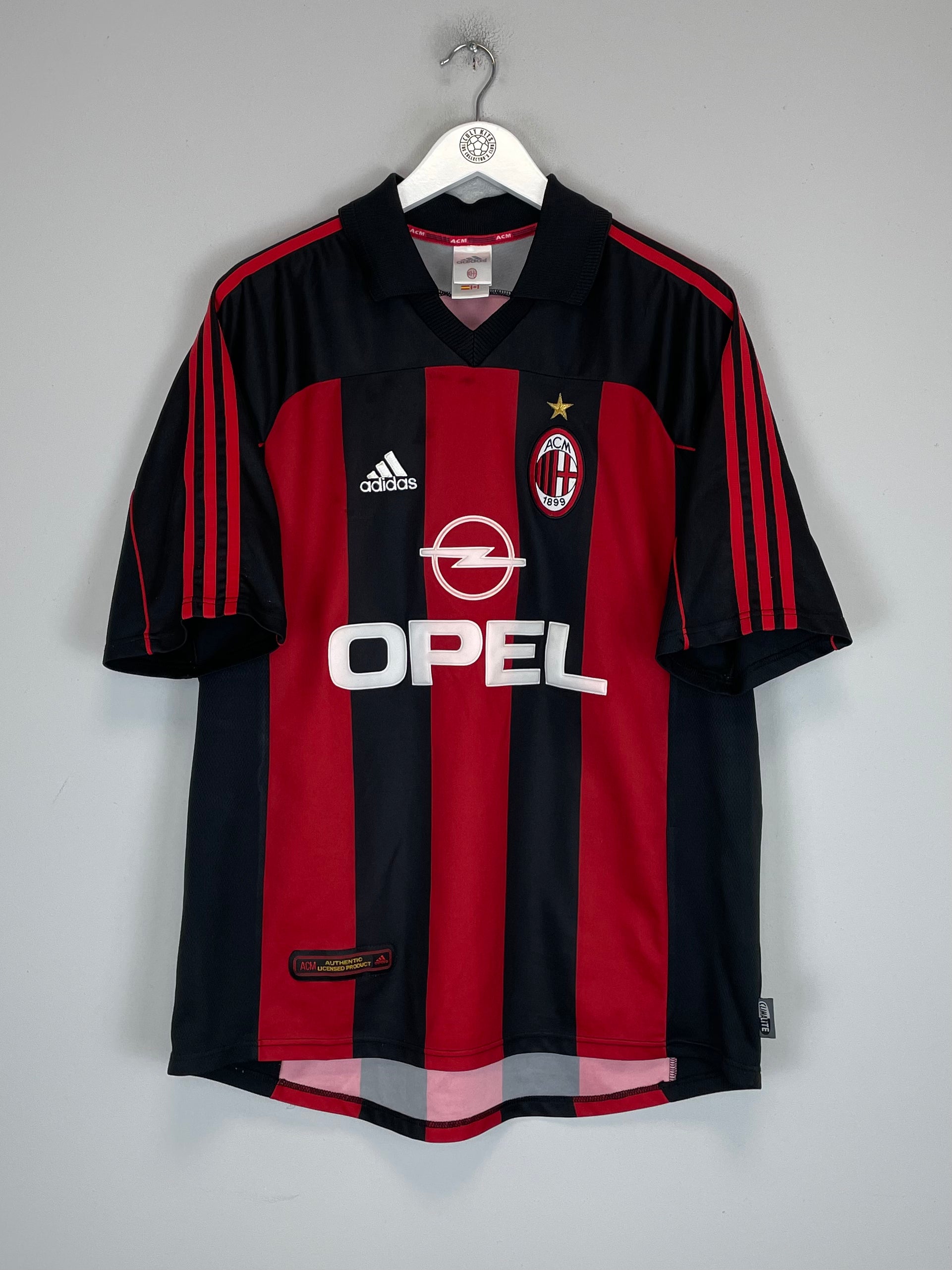 Shop 2000/02 AC MILAN SHEVCHENKO #7 HOME SHIRT (XL) ADIDAS, classic football shirts, vintage football shirts & retro soccer jerseys at Cult Kits