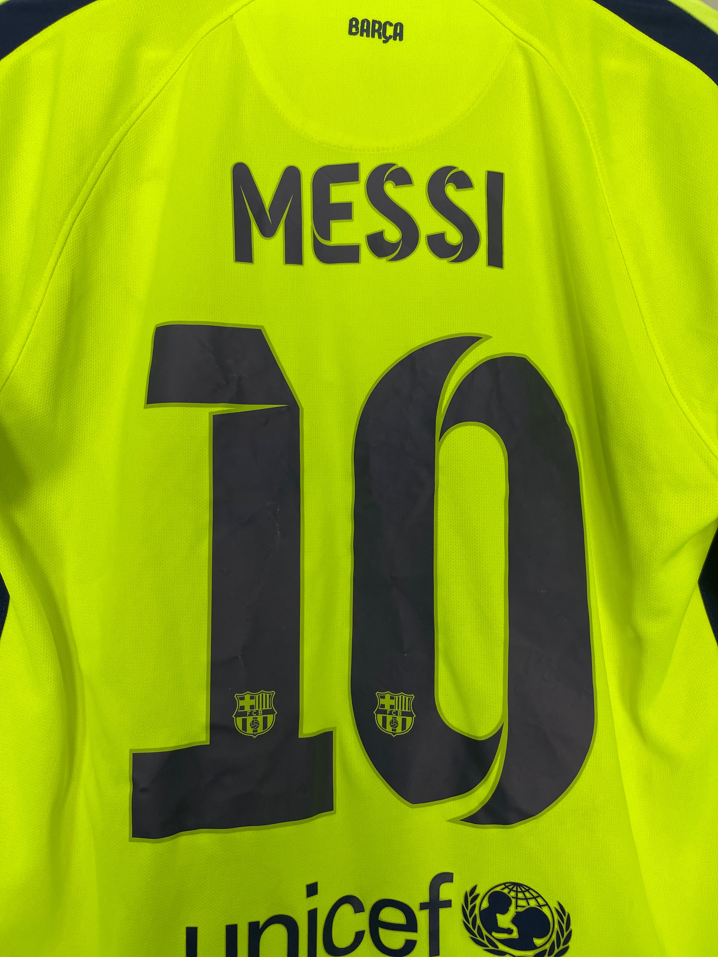 Shop 2014/15 BARCELONA MESSI #10 C/L THIRD SHIRT (M) NIKE, classic football shirts, vintage football shirts & retro soccer jerseys at Cult Kits