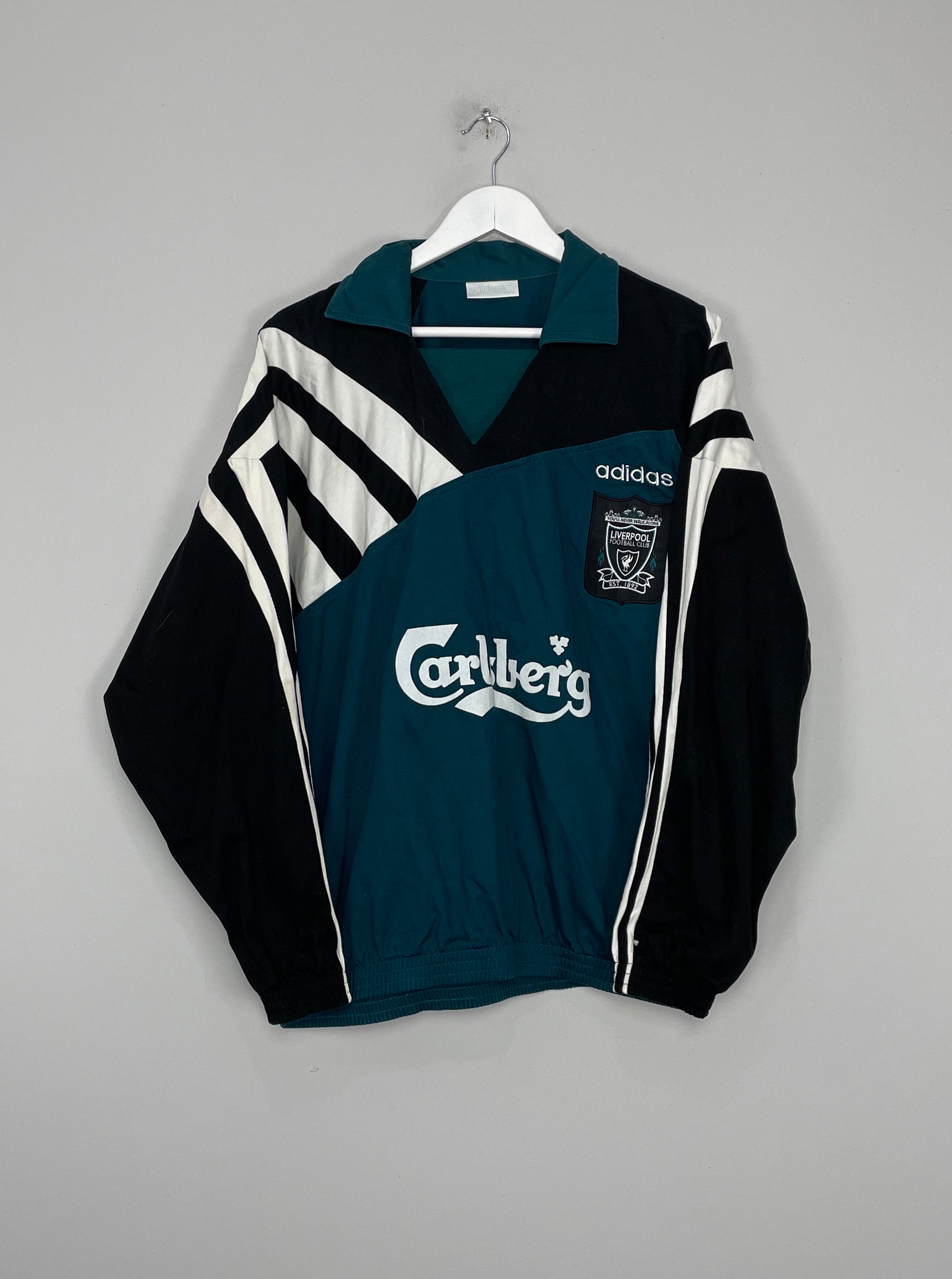 Shop 1993/95 LIVERPOOL DRILL TOP (M) ADIDAS, classic football shirts, vintage football shirts & retro soccer jerseys at Cult Kits
