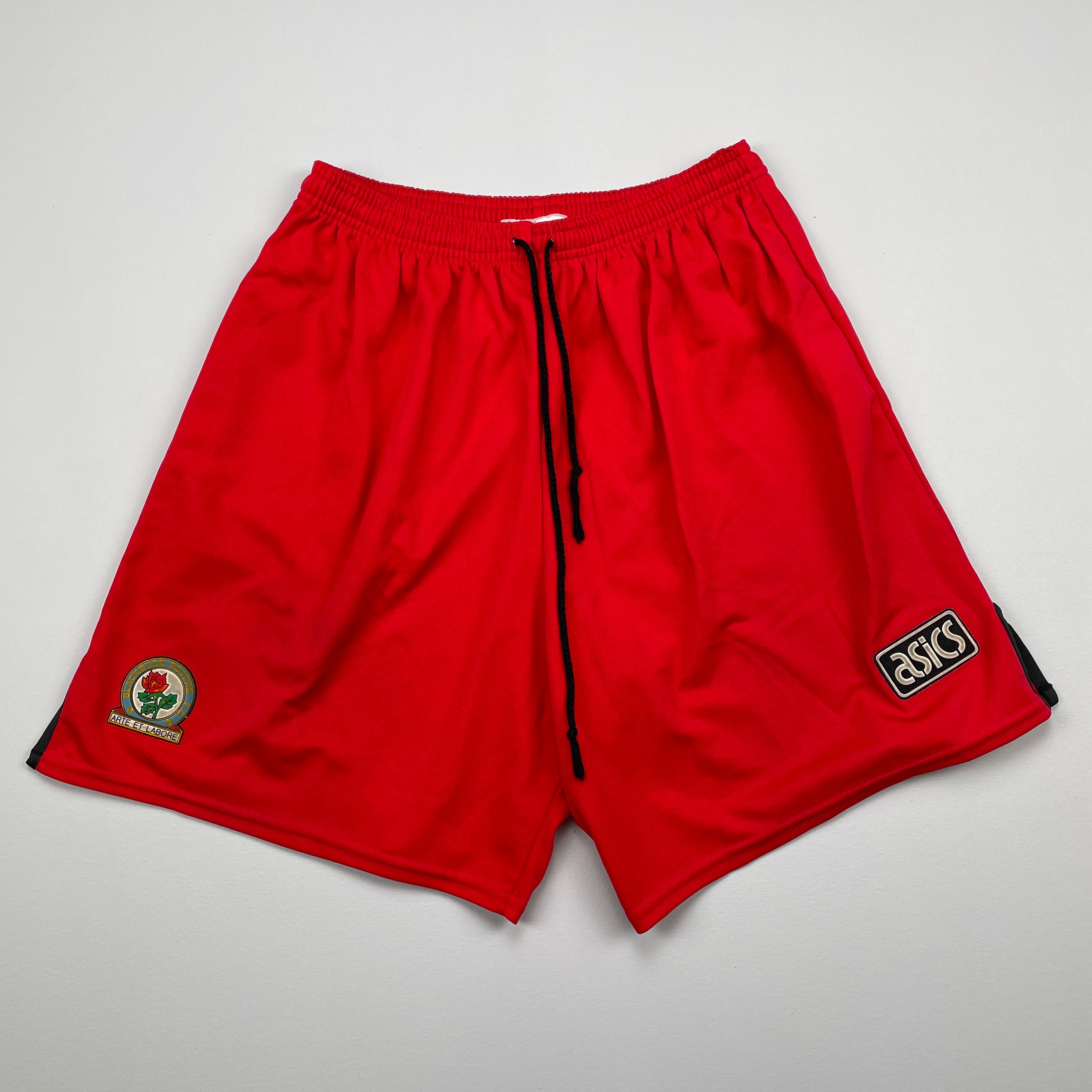 Shop 1996/98 BLACKBURN ROVERS AWAY SHORTS (L) ASICS, classic football shirts, vintage football shirts & retro soccer jerseys at Cult Kits