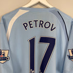 Shop 2008/09 MANCHESTER CITY PETROV #17 HOME SHIRT (XL) LE COQ, classic football shirts, vintage football shirts & retro soccer jerseys at Cult Kits